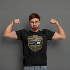 Vintage British Roadster Badge Tee | Classic Racing Shirt