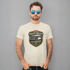 Vintage British Roadster Badge Tee | Classic Racing Shirt