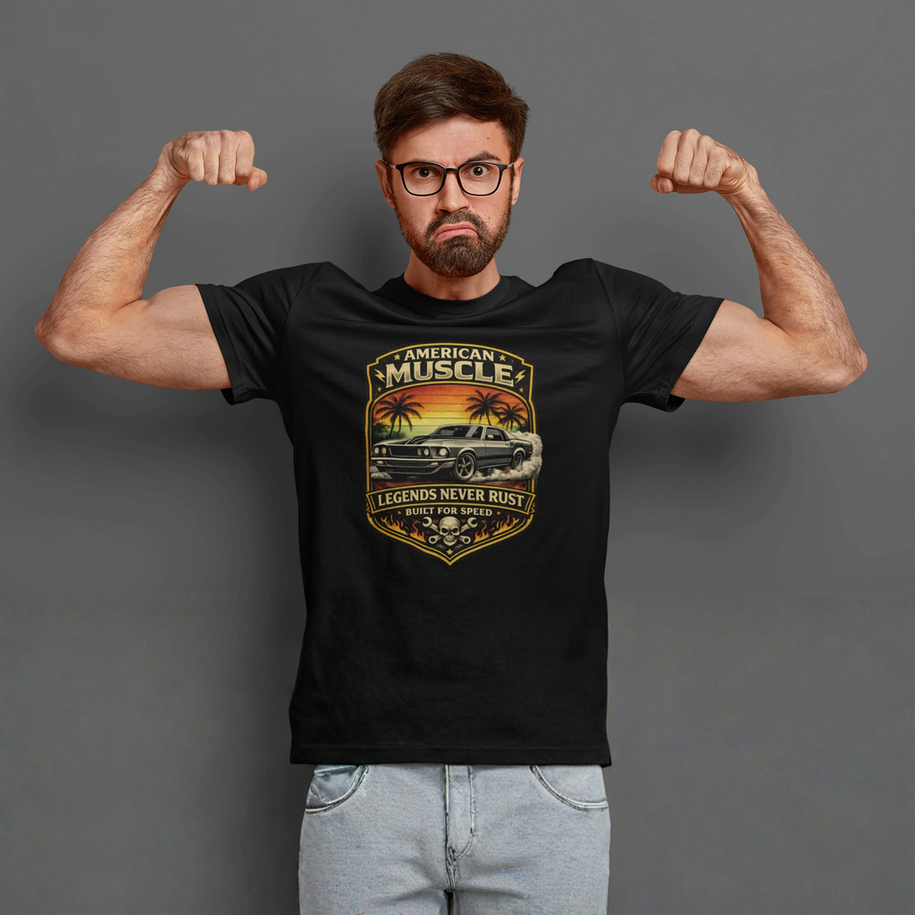 Legends Never Rust American Muscle Tee | Classic Car Shirt
