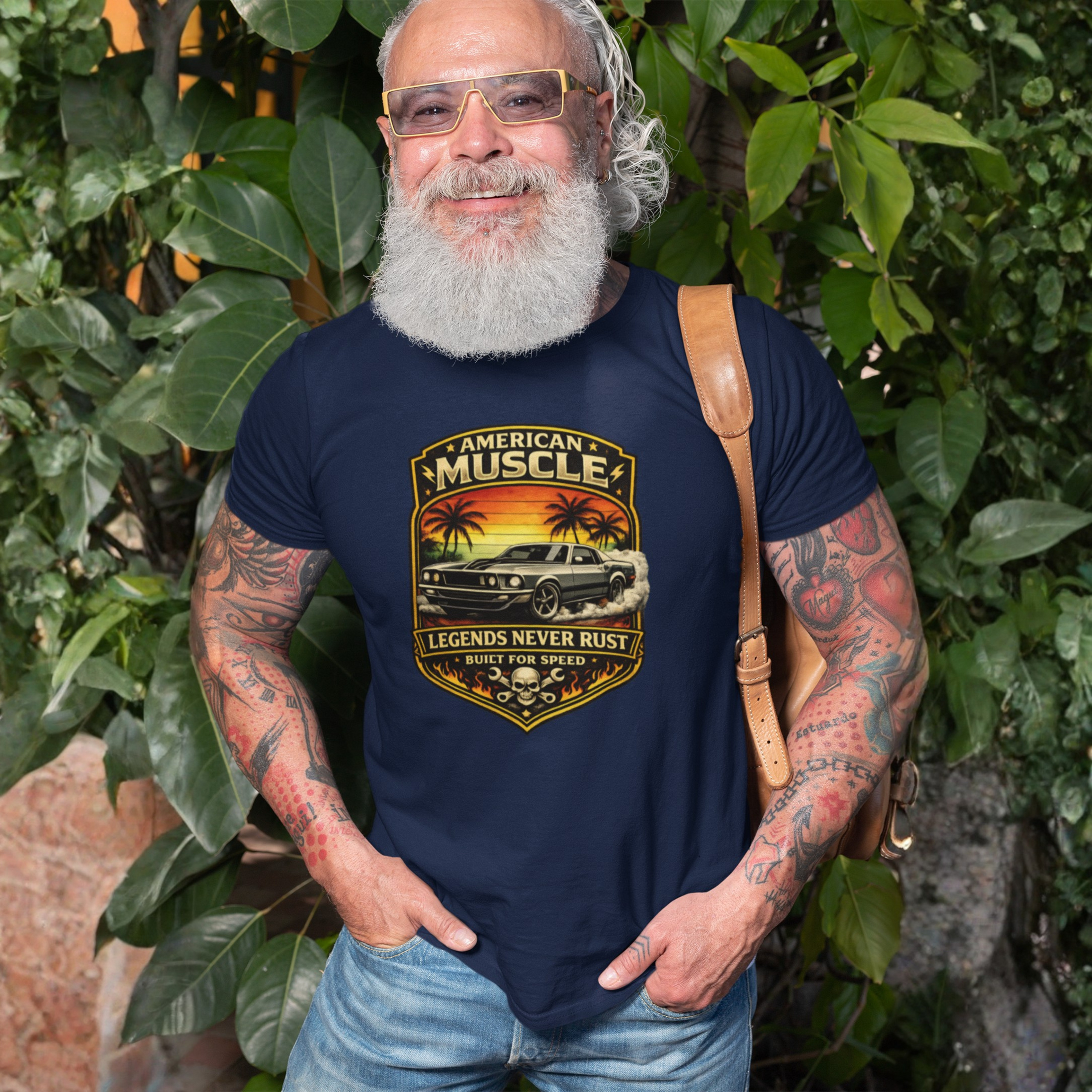 Legends Never Rust American Muscle Tee | Classic Car Shirt