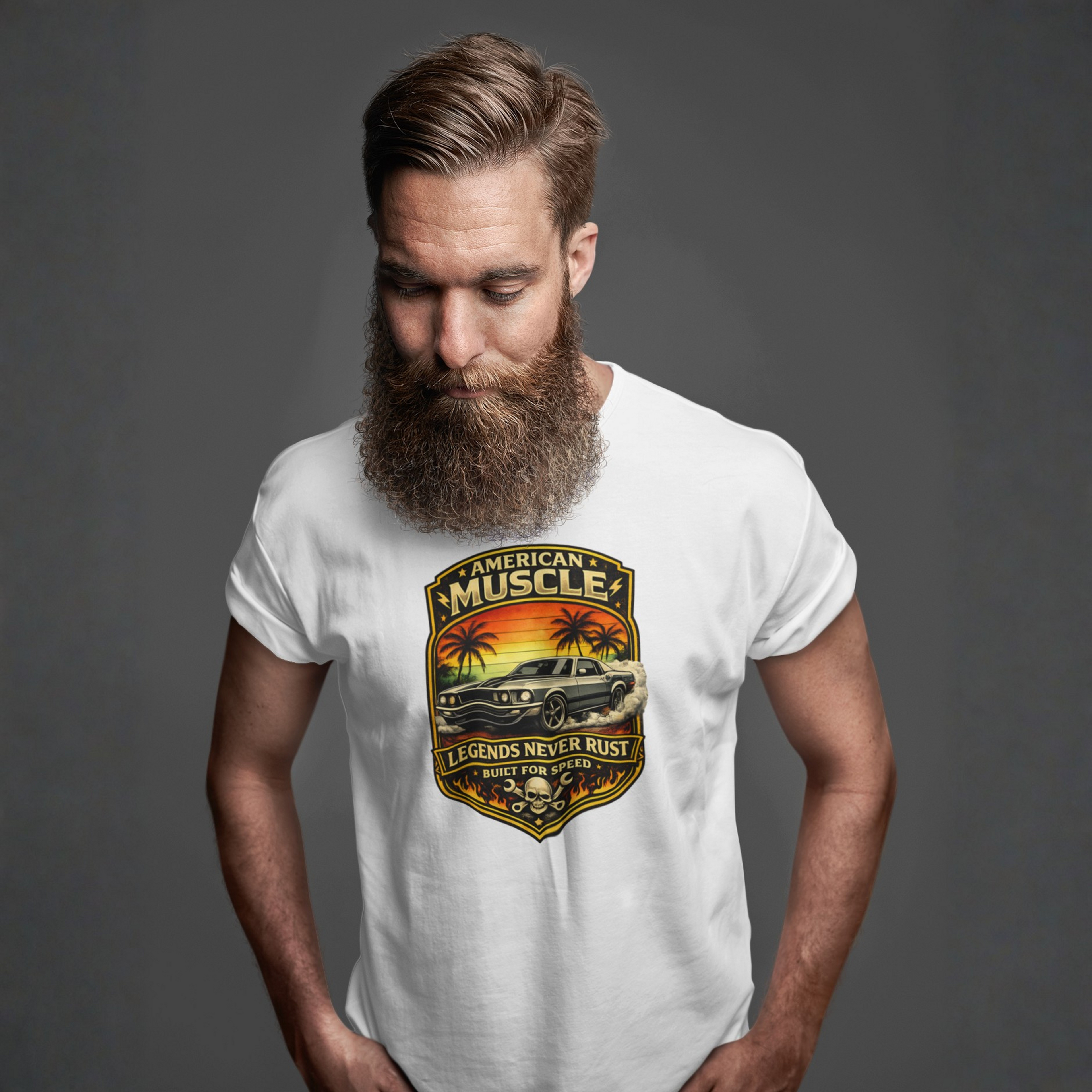 Legends Never Rust American Muscle Tee | Classic Car Shirt