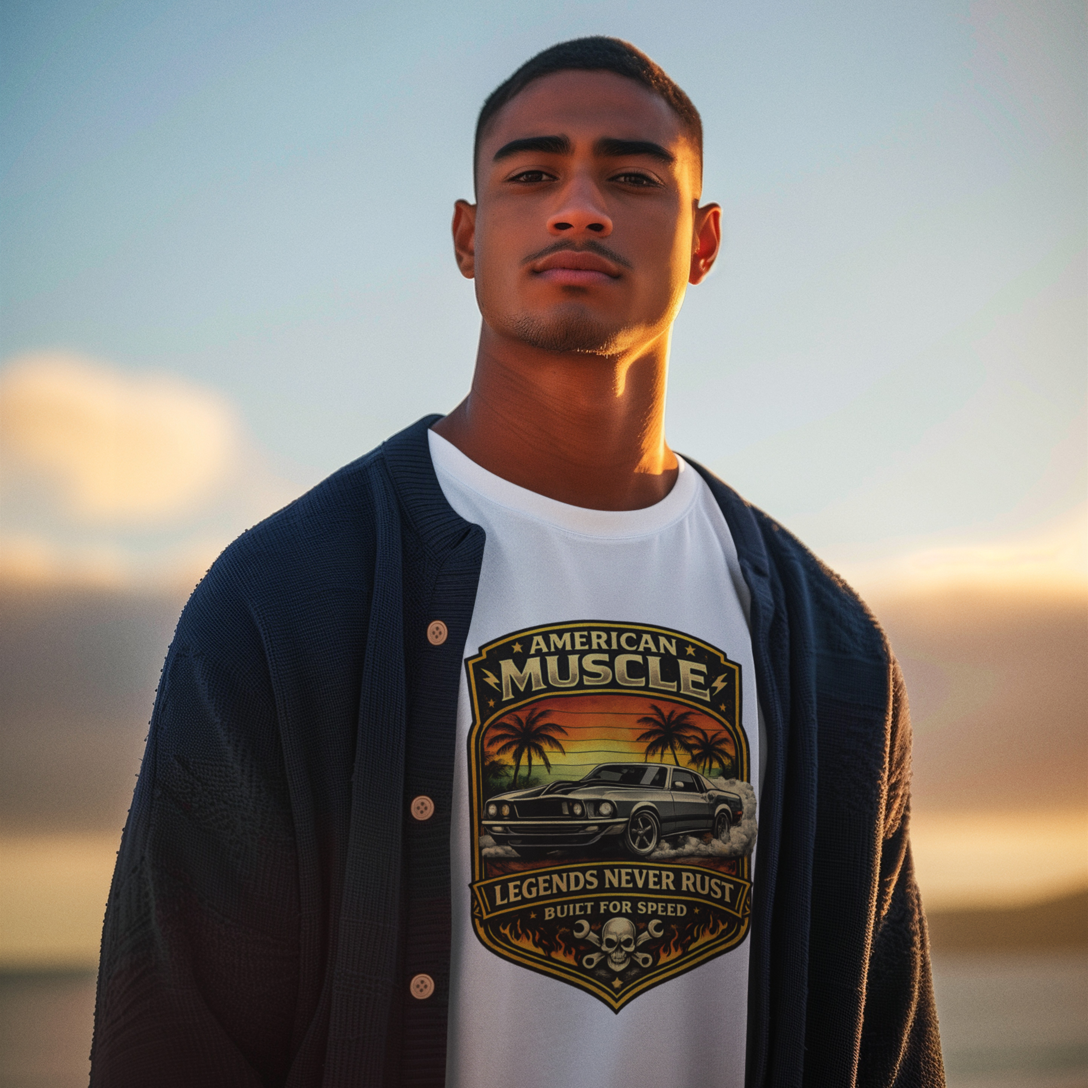 Legends Never Rust American Muscle Tee | Classic Car Shirt