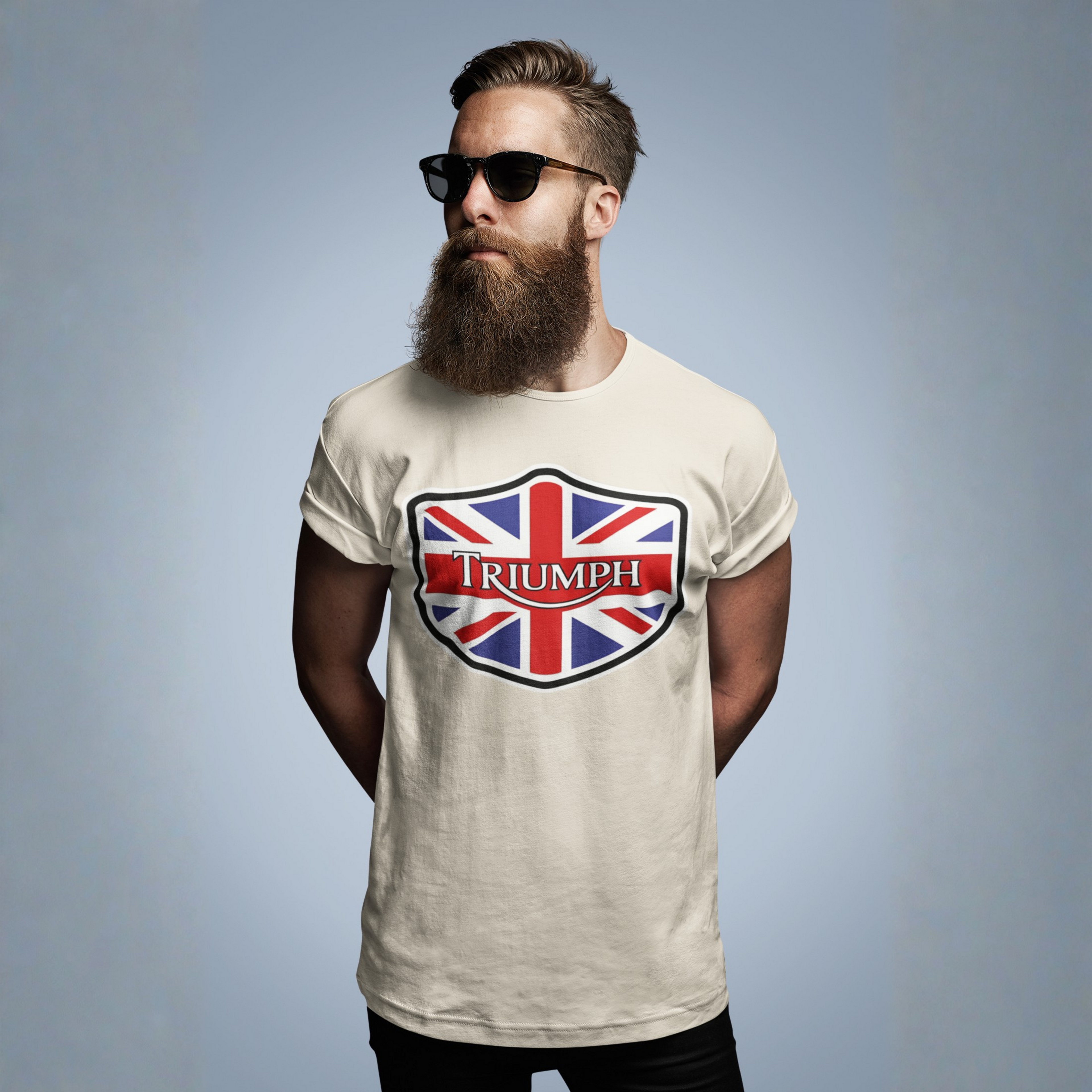 Triumph Union Jack Shield T-Shirt - British Car Lover Tee