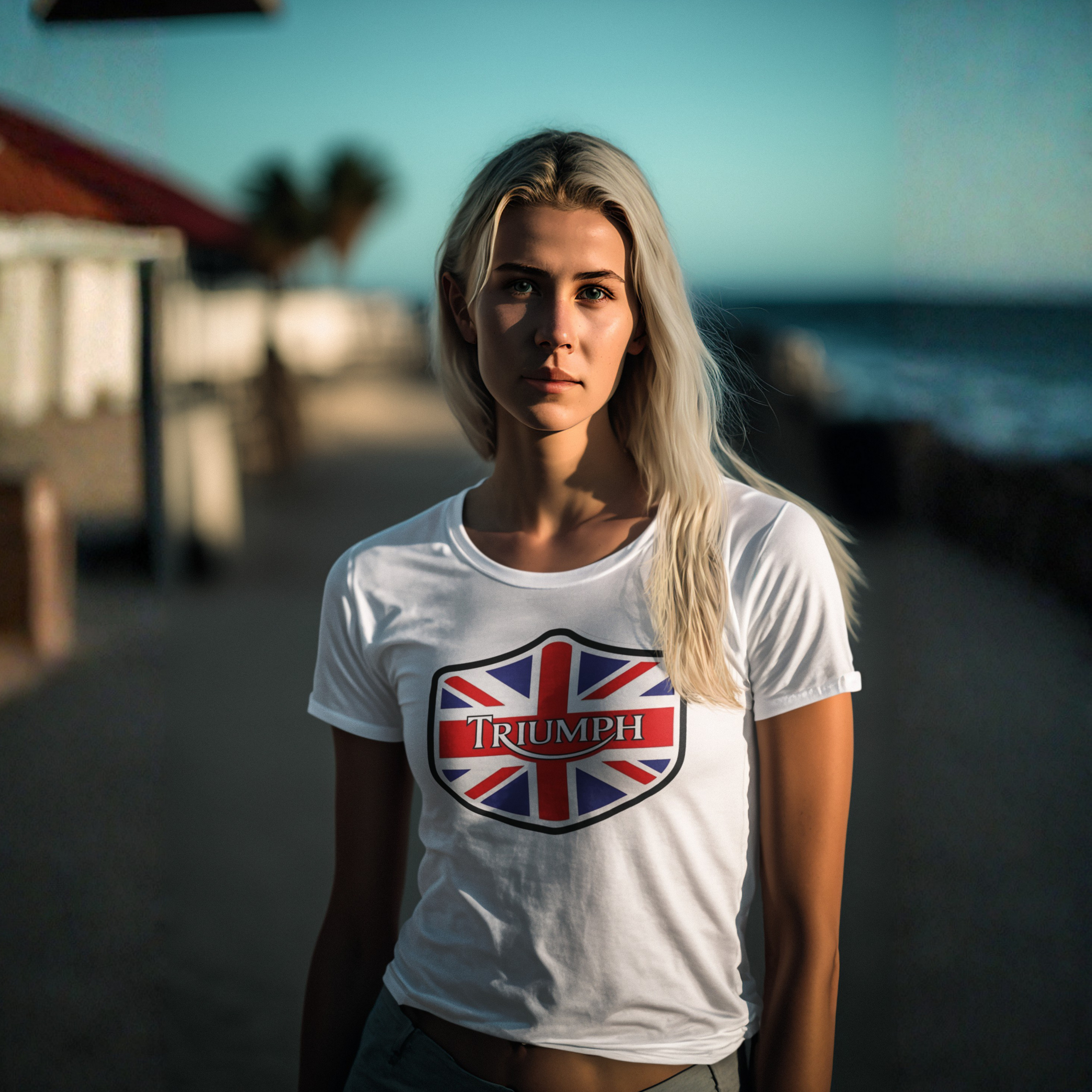 Triumph Union Jack Shield T-Shirt - British Car Lover Tee