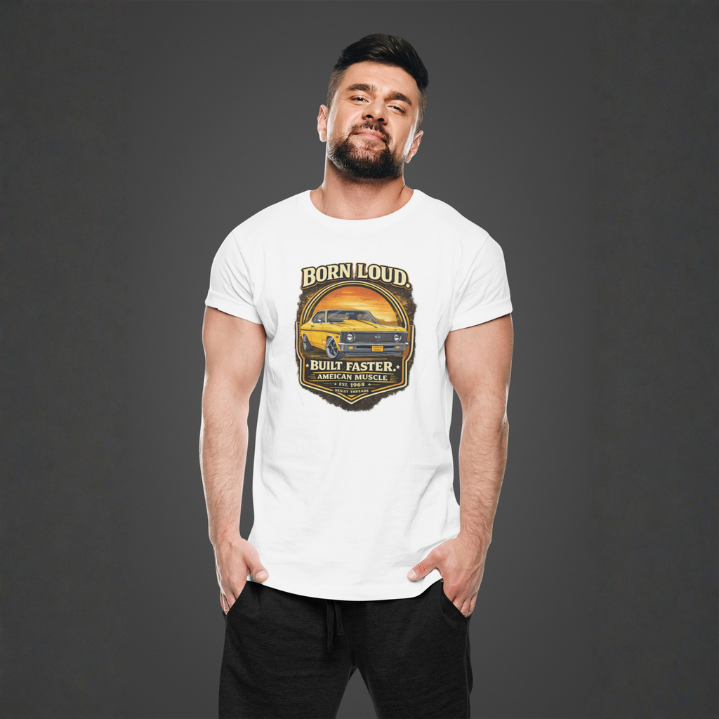 Chevy Nova SS T-Shirt - Born Loud Built Faster Muscle Tee