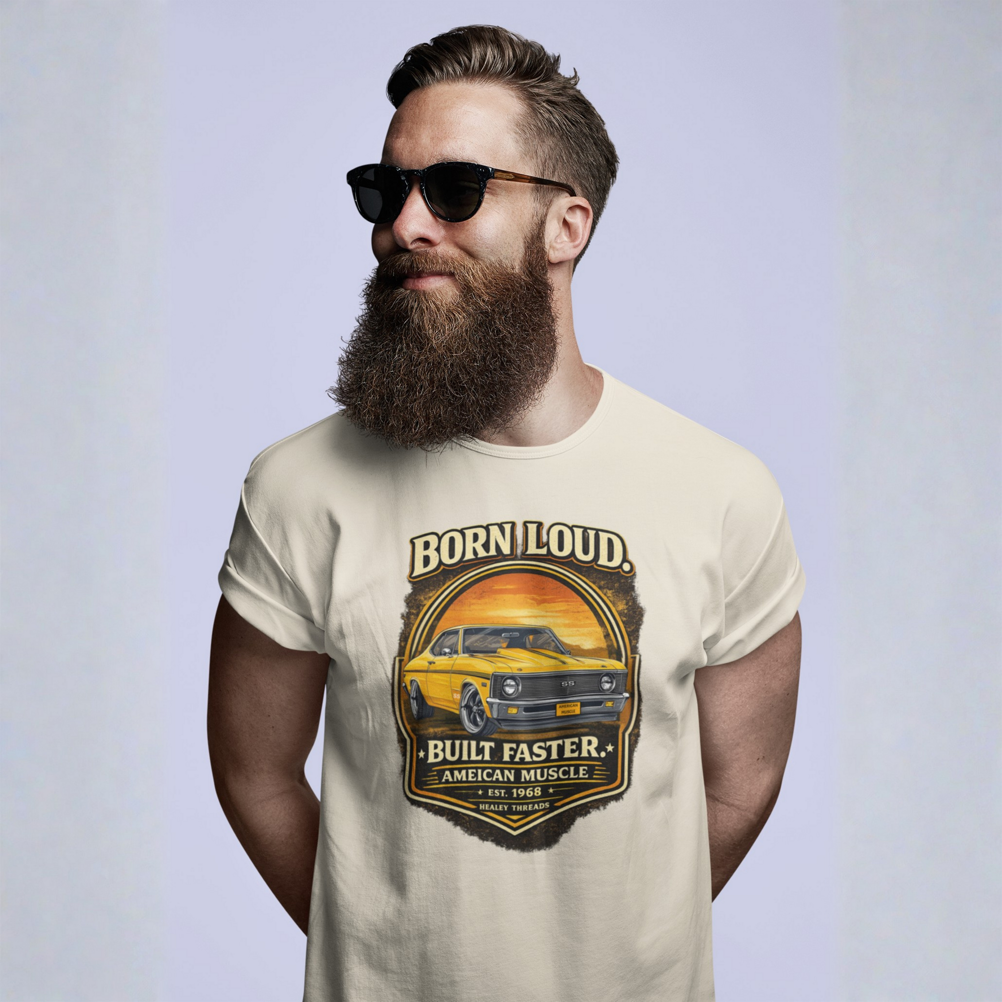 Chevy Nova SS T-Shirt - Born Loud Built Faster Muscle Tee