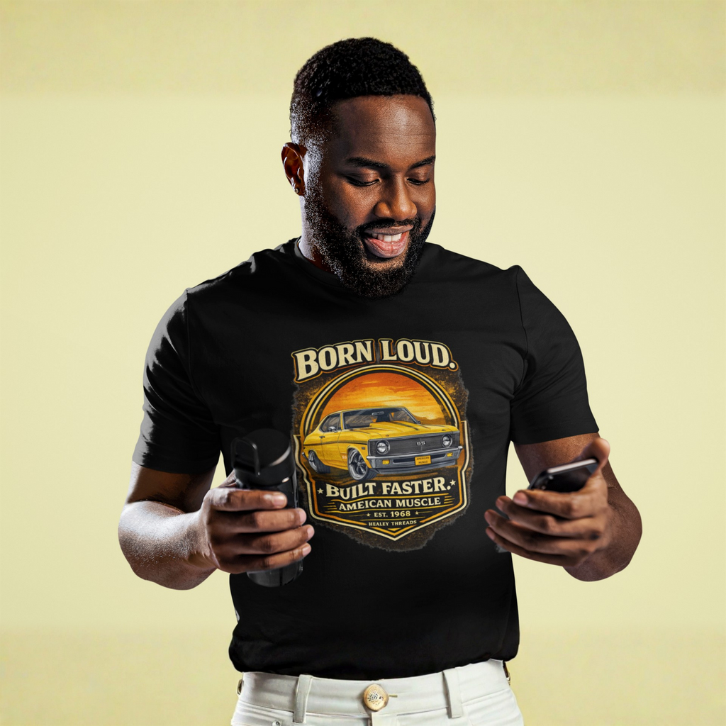 Chevy Nova SS T-Shirt - Born Loud Built Faster Muscle Tee