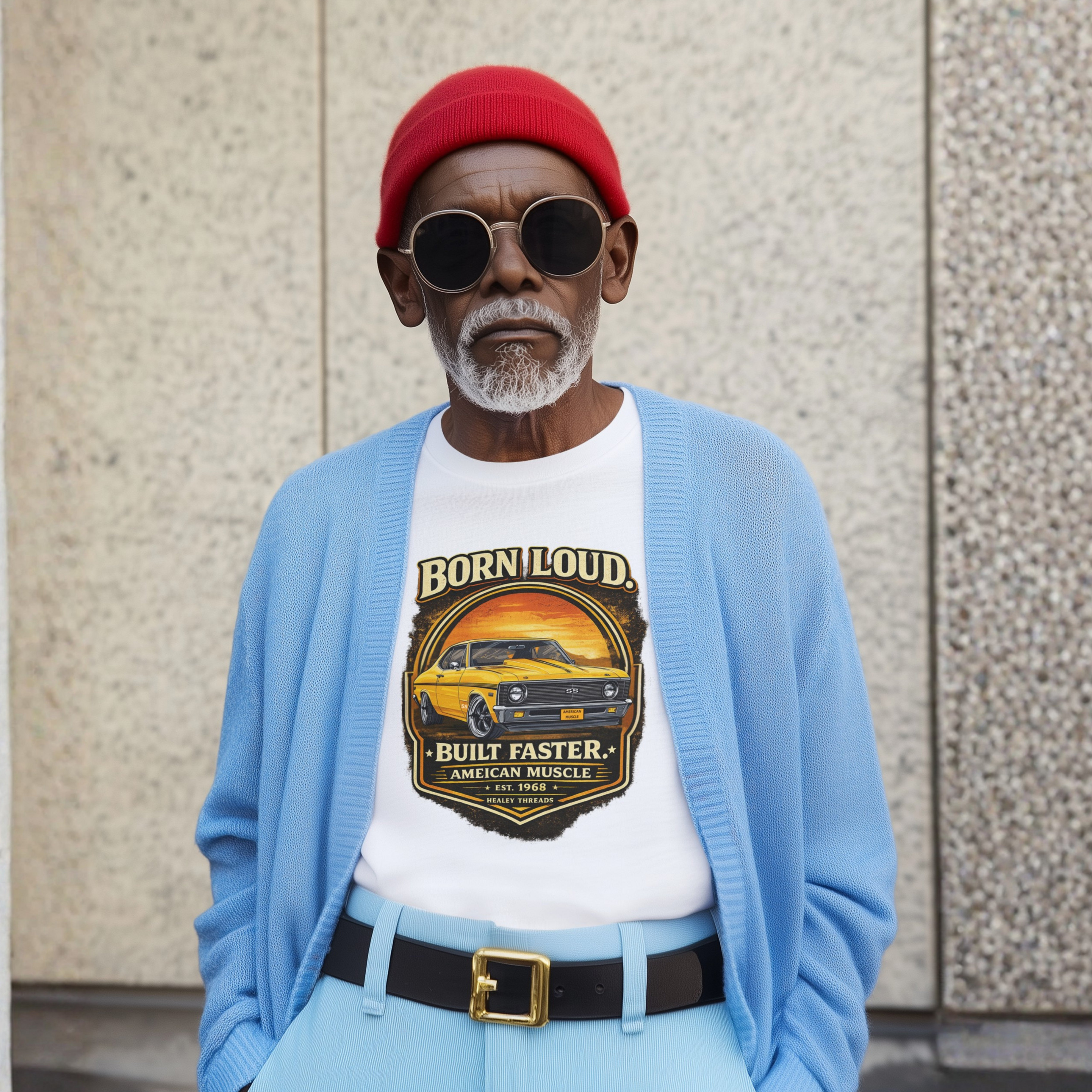 Chevy Nova SS T-Shirt - Born Loud Built Faster Muscle Tee