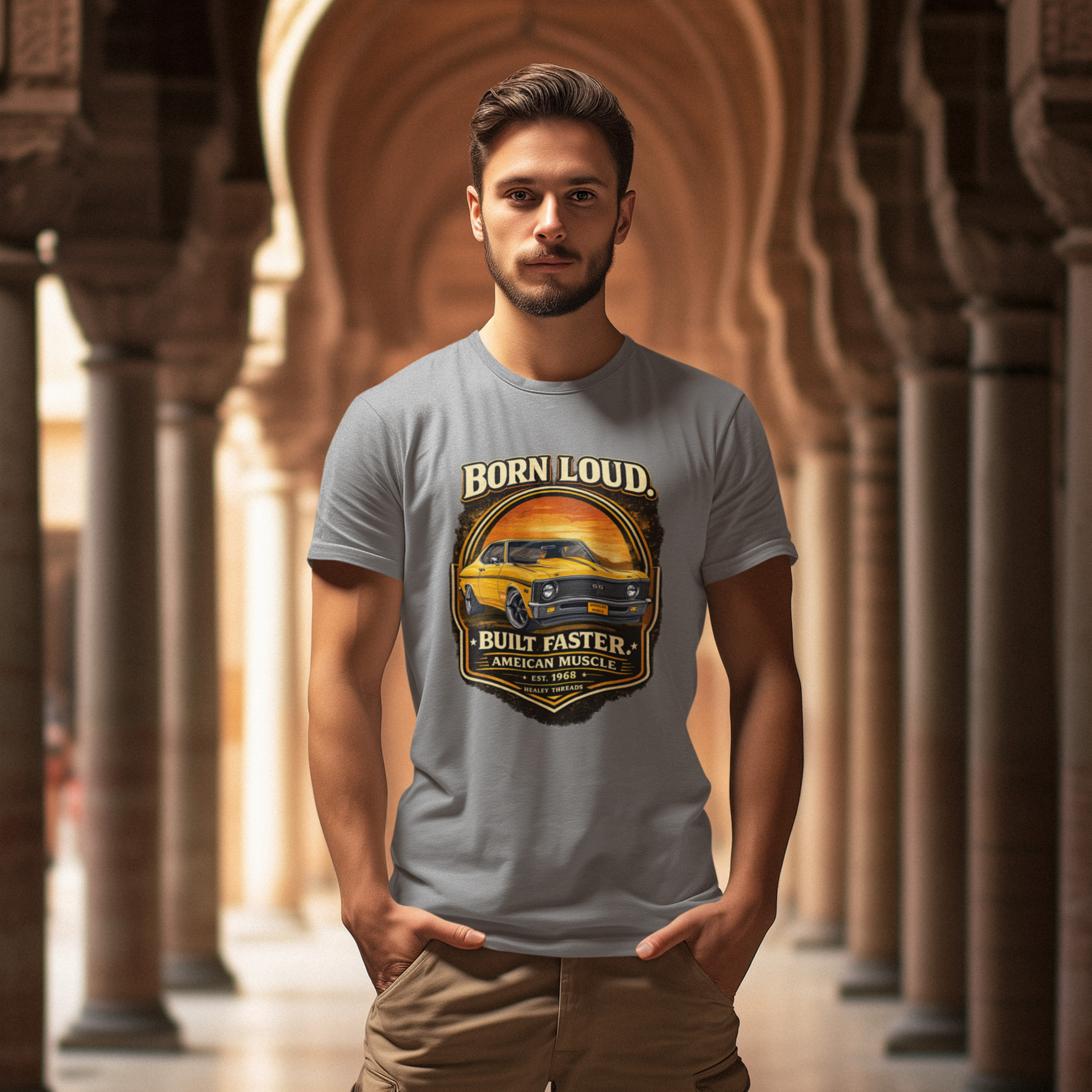 Chevy Nova SS T-Shirt - Born Loud Built Faster Muscle Tee