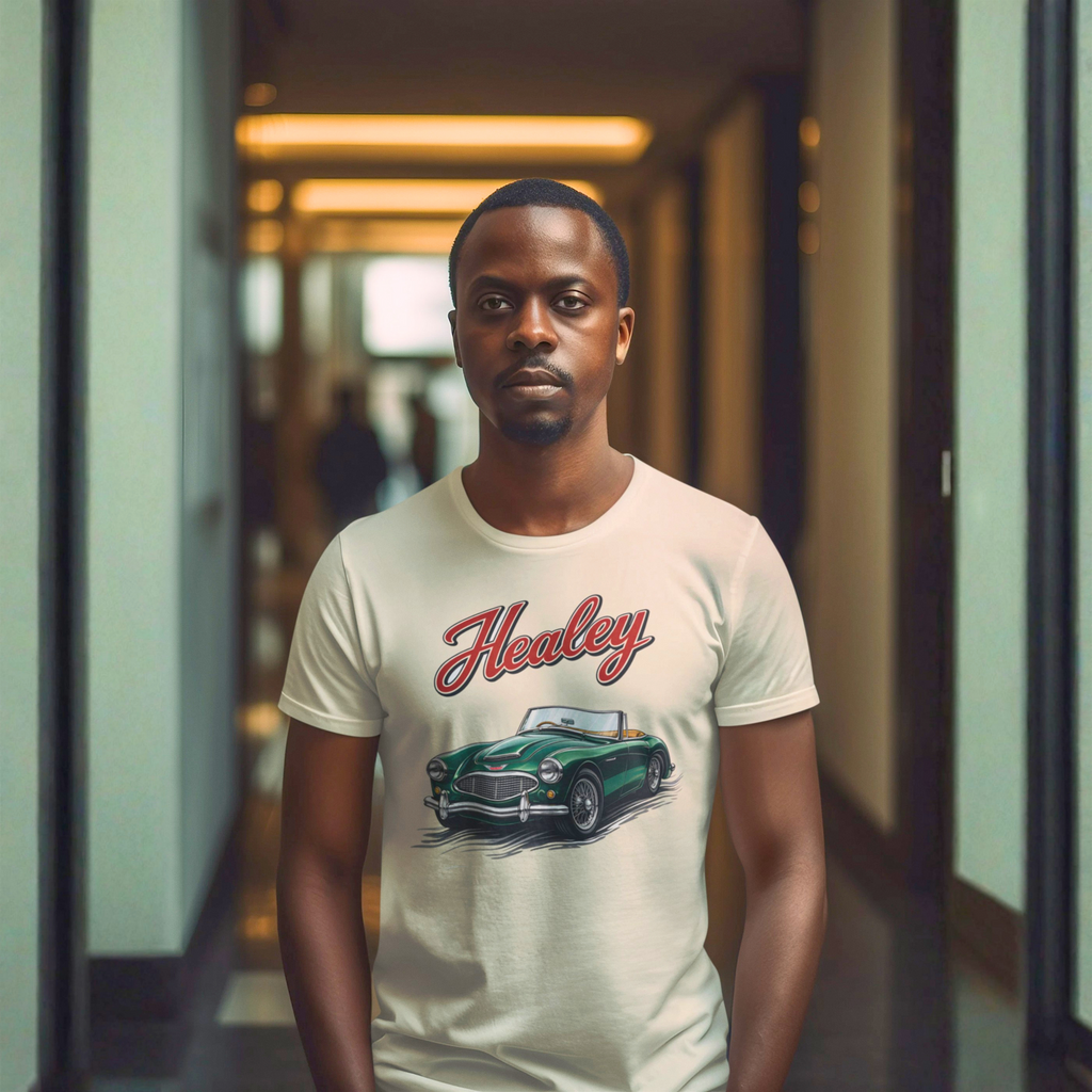 Healey Classic Car T-Shirt | Vintage Green Sports Car Tee