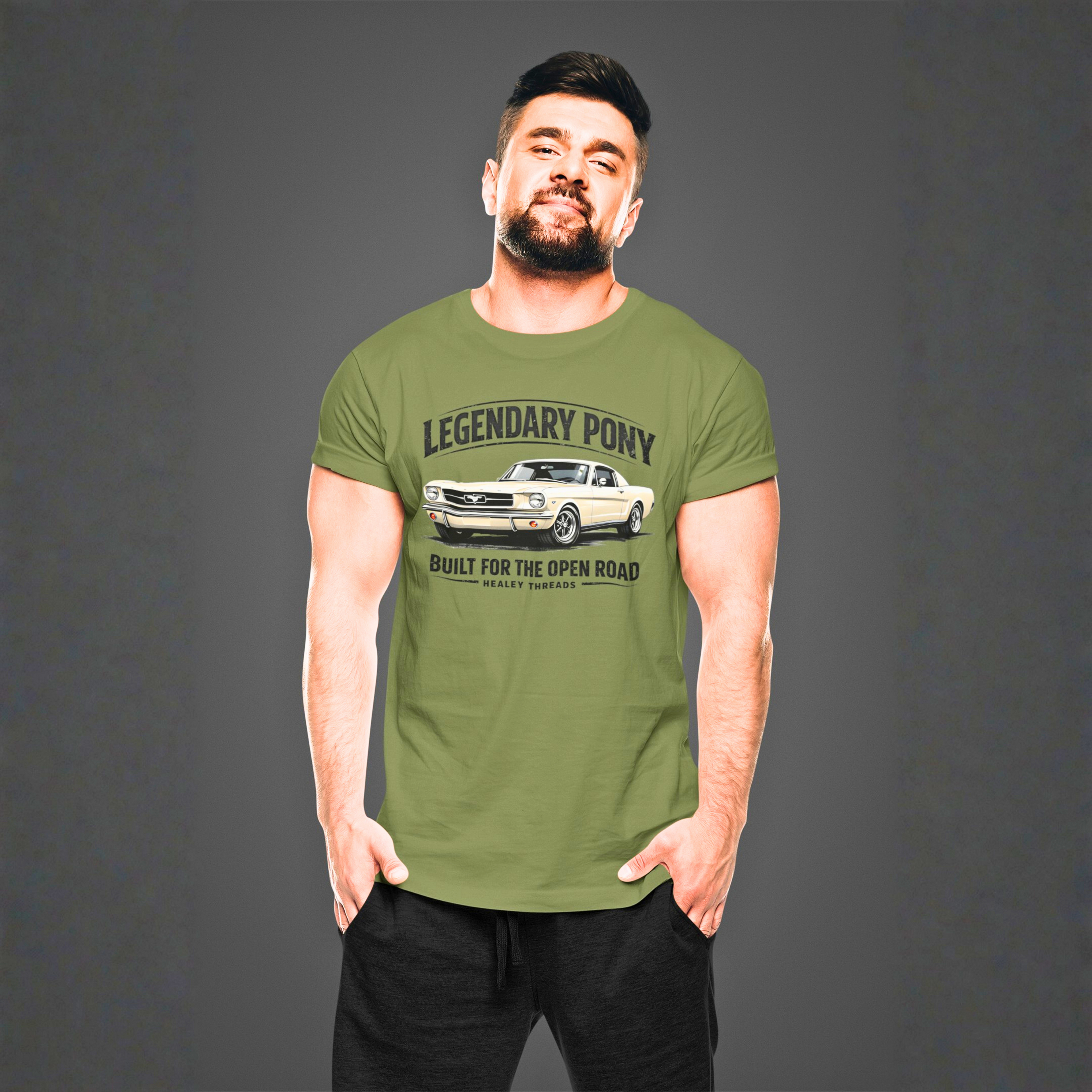 Ford Mustang Graphic T-Shirt - Legendary Pony Vintage Tee