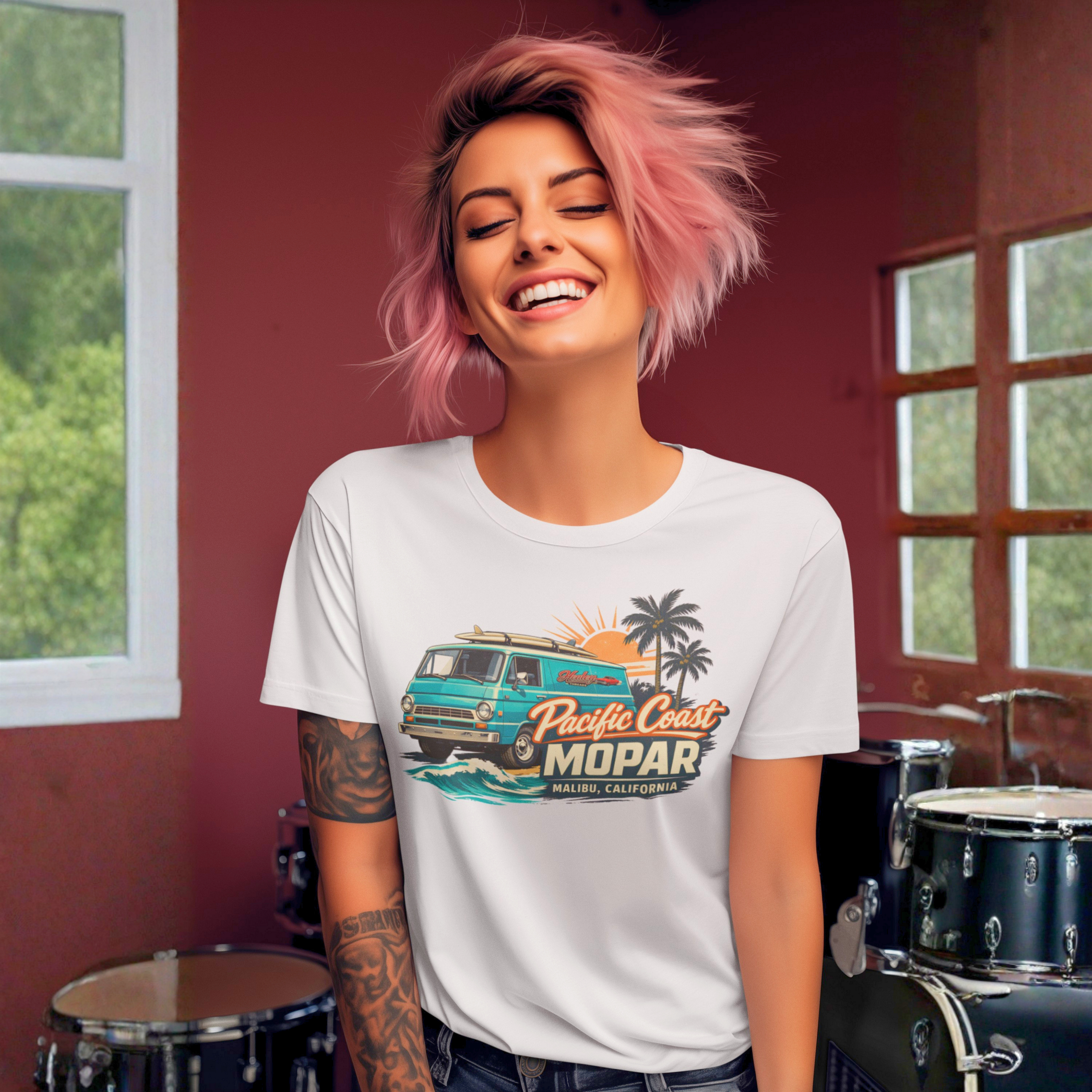 Pacific Coast Mopar Van T-Shirt - Healey Threads Tee