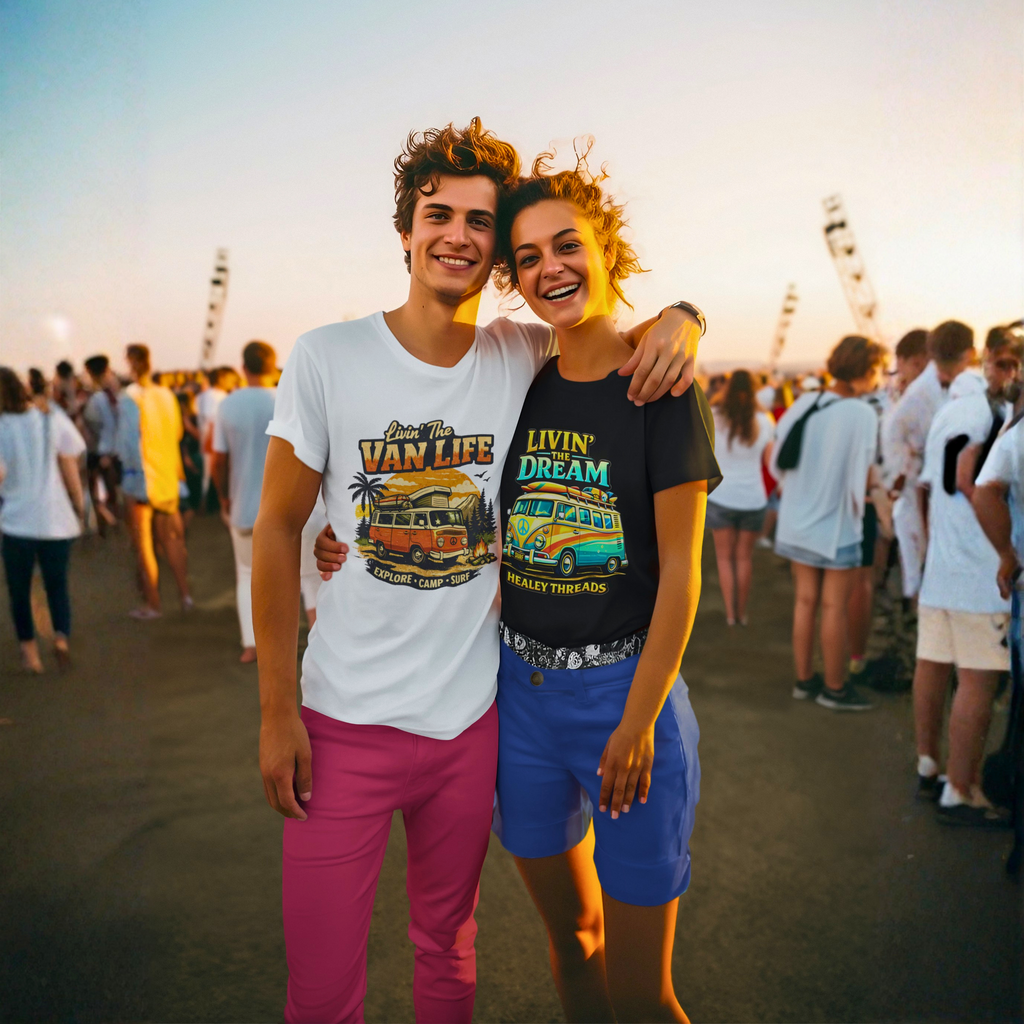Livin' the Van Life T-Shirt - Retro Van Life Graphic Tee