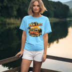 Van Life T-Shirt - "Livin' The Van Life" Retro Camper Graphic