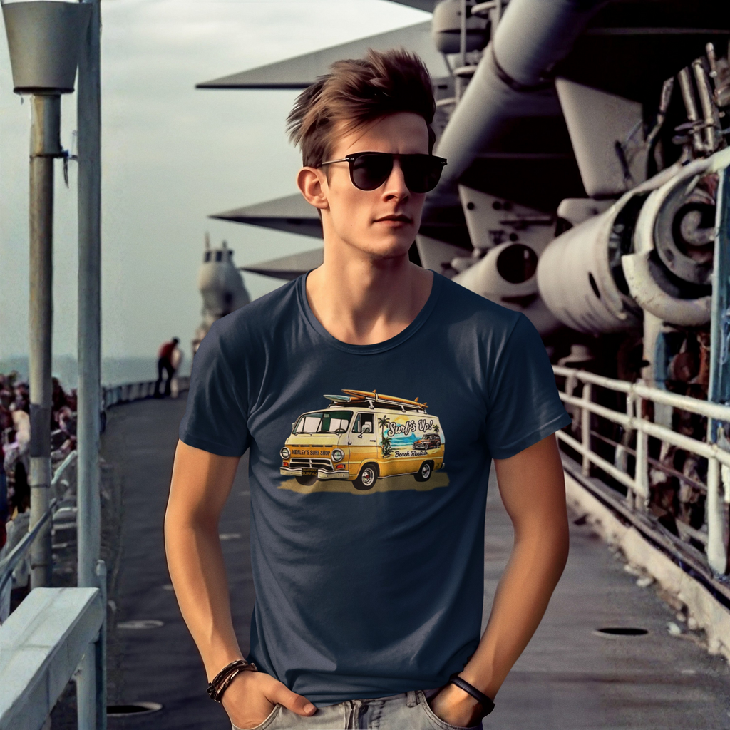 Surf's Up Retro Surf Van T-Shirt - Healey's Surf Shop Tee