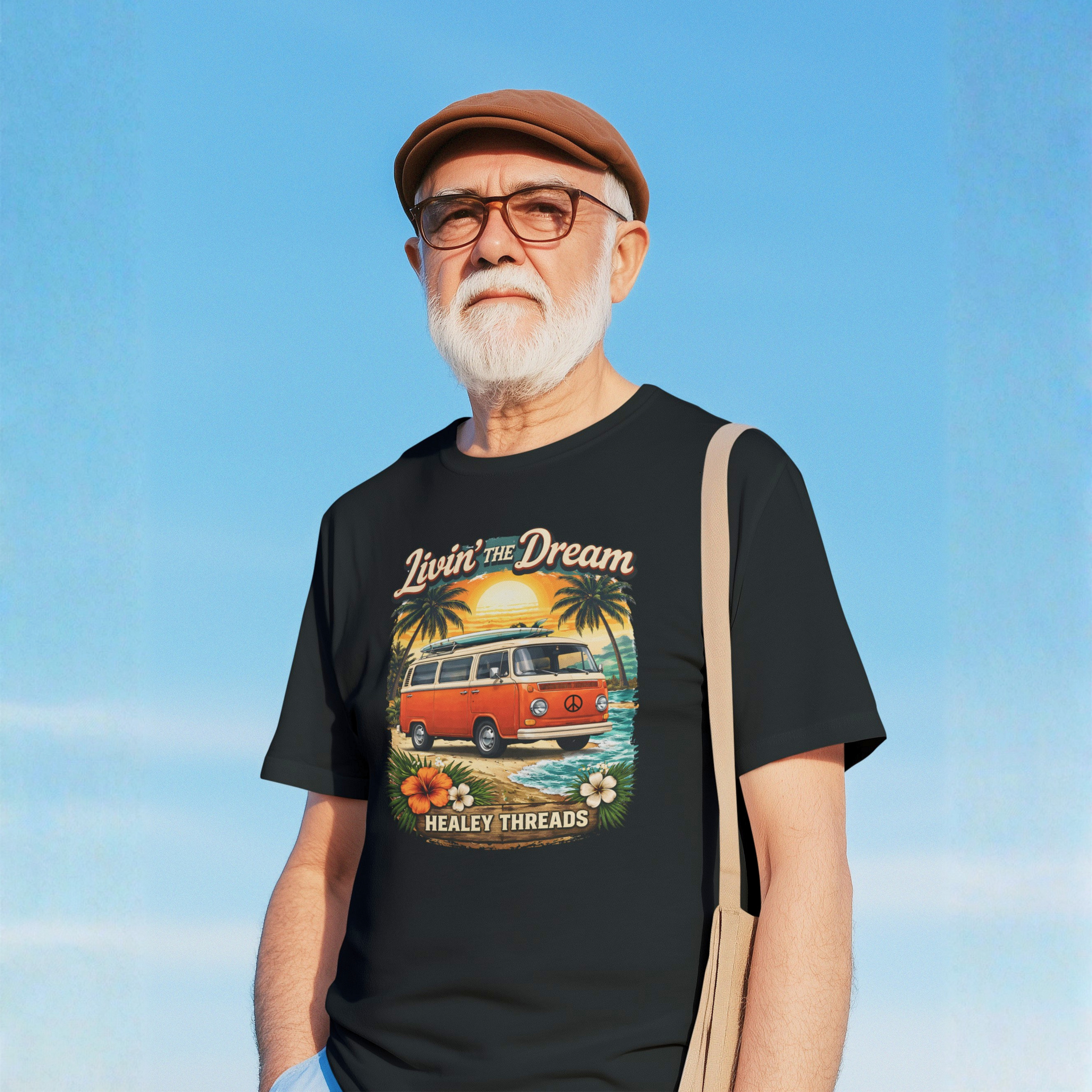 Retro Surf Van T-Shirt - Vintage Beach Graphic Tee