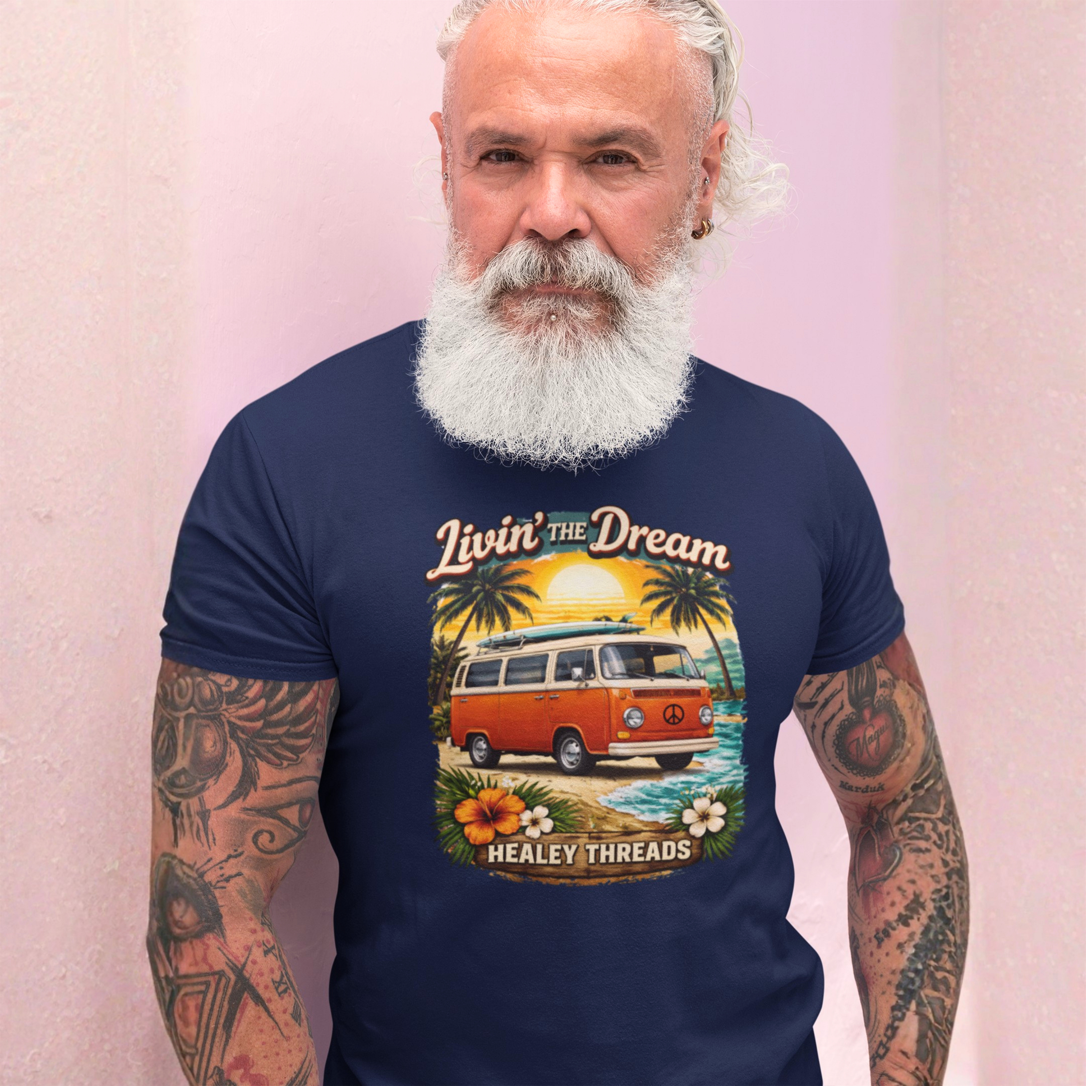 Retro Surf Van T-Shirt - Vintage Beach Graphic Tee