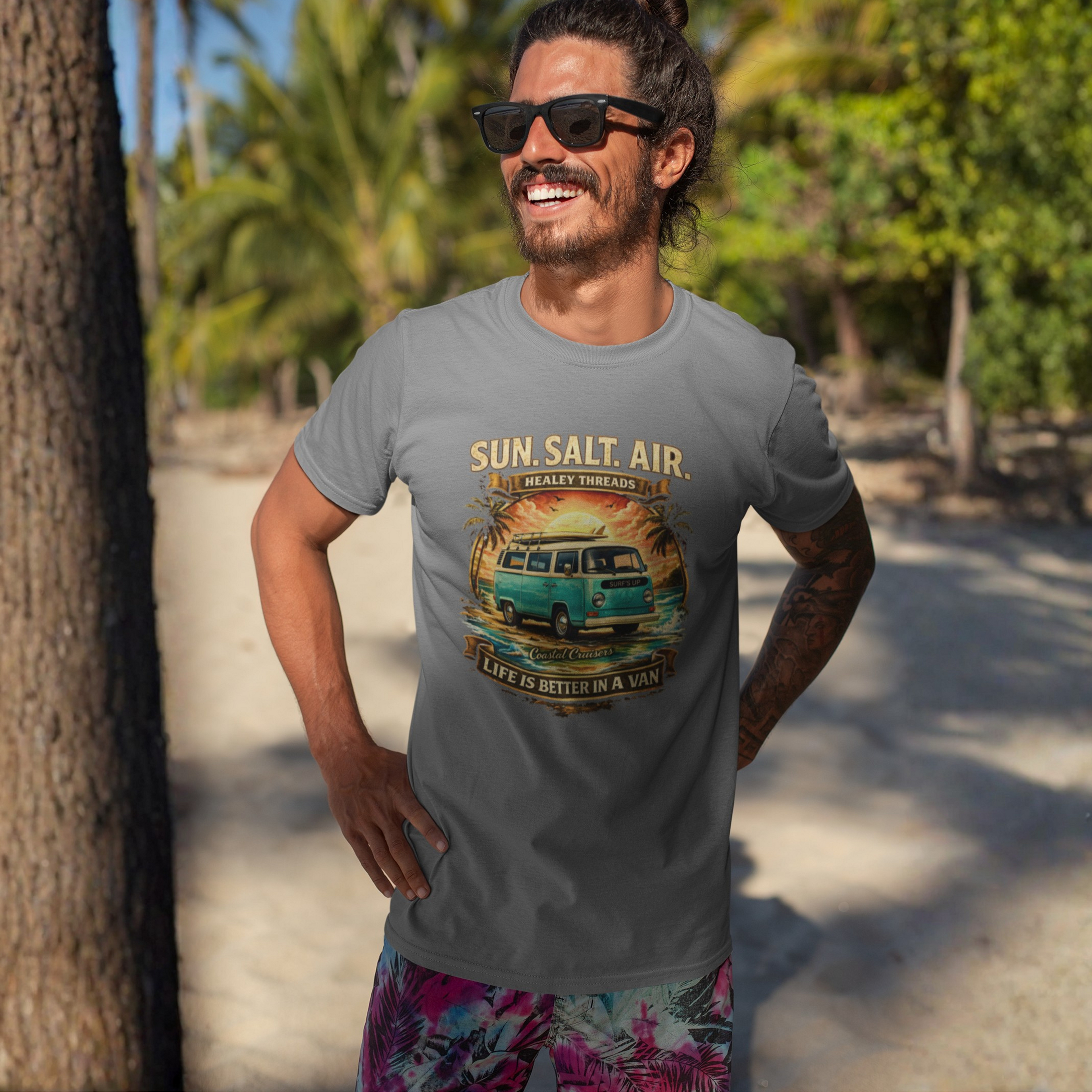 Retro Surf Van T-Shirt – Sun Salt Air Coastal Tee