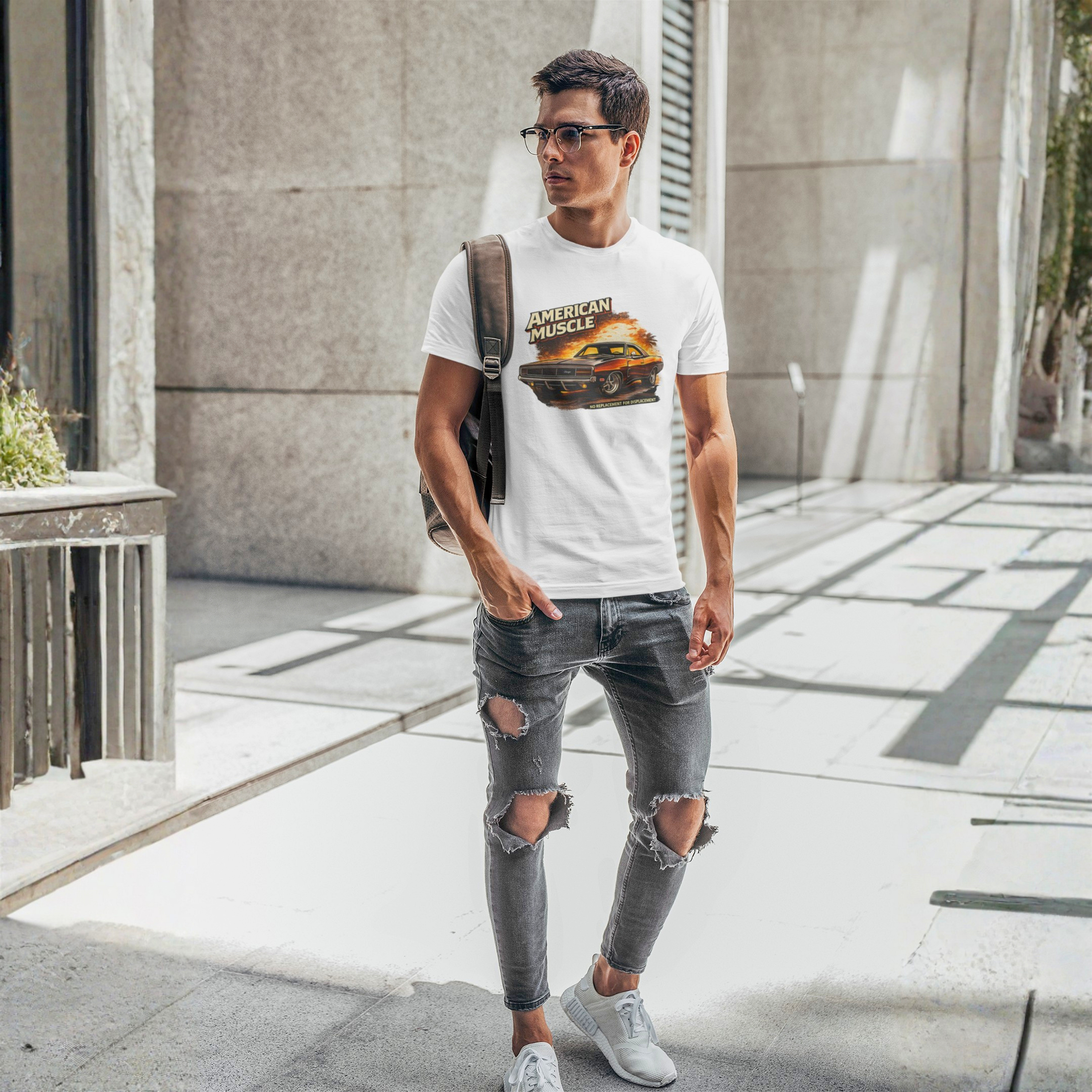 American Muscle T-Shirt - Classic Vintage Car Graphic Tee