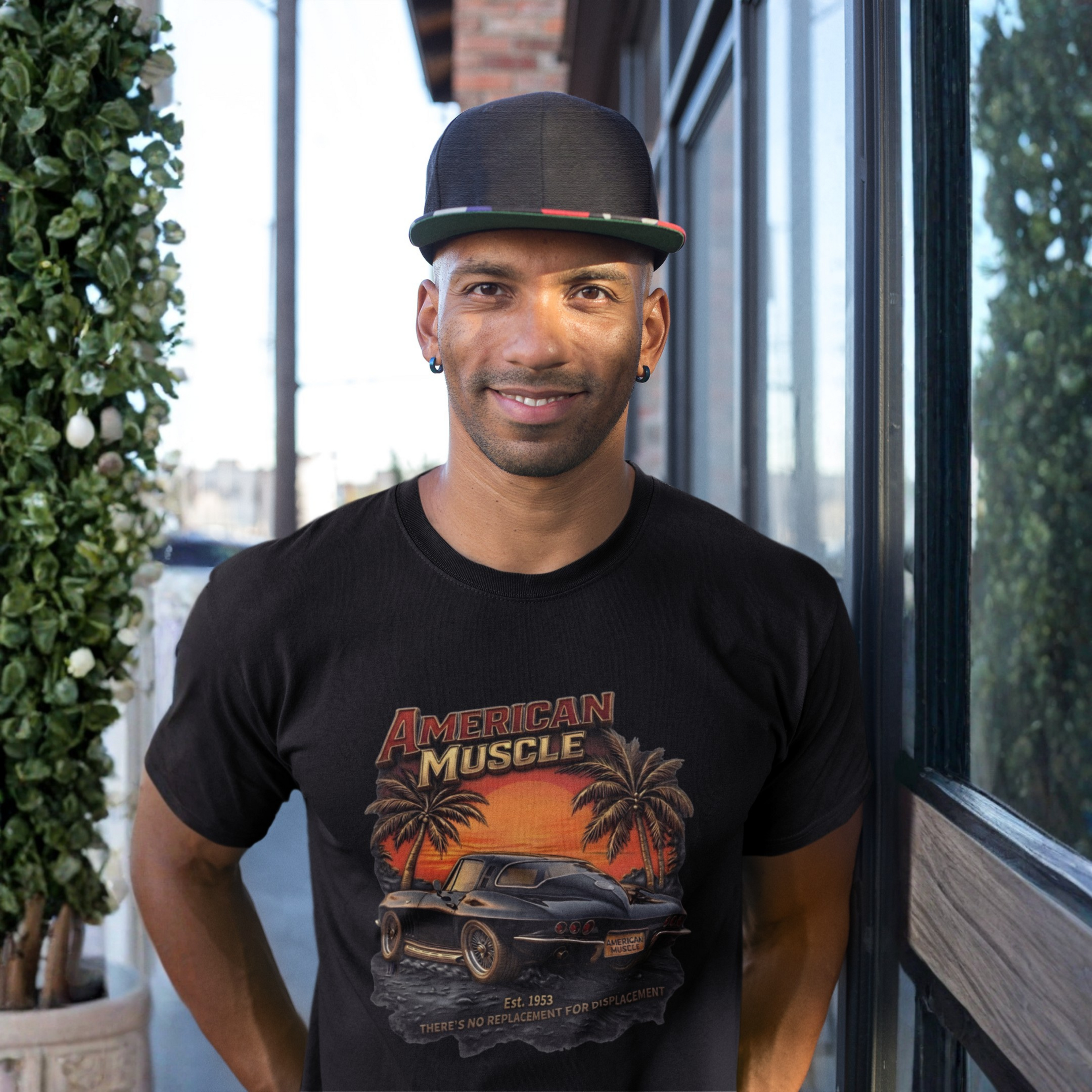 American Muscle Sunset T-Shirt - Retro Sports Car Tee