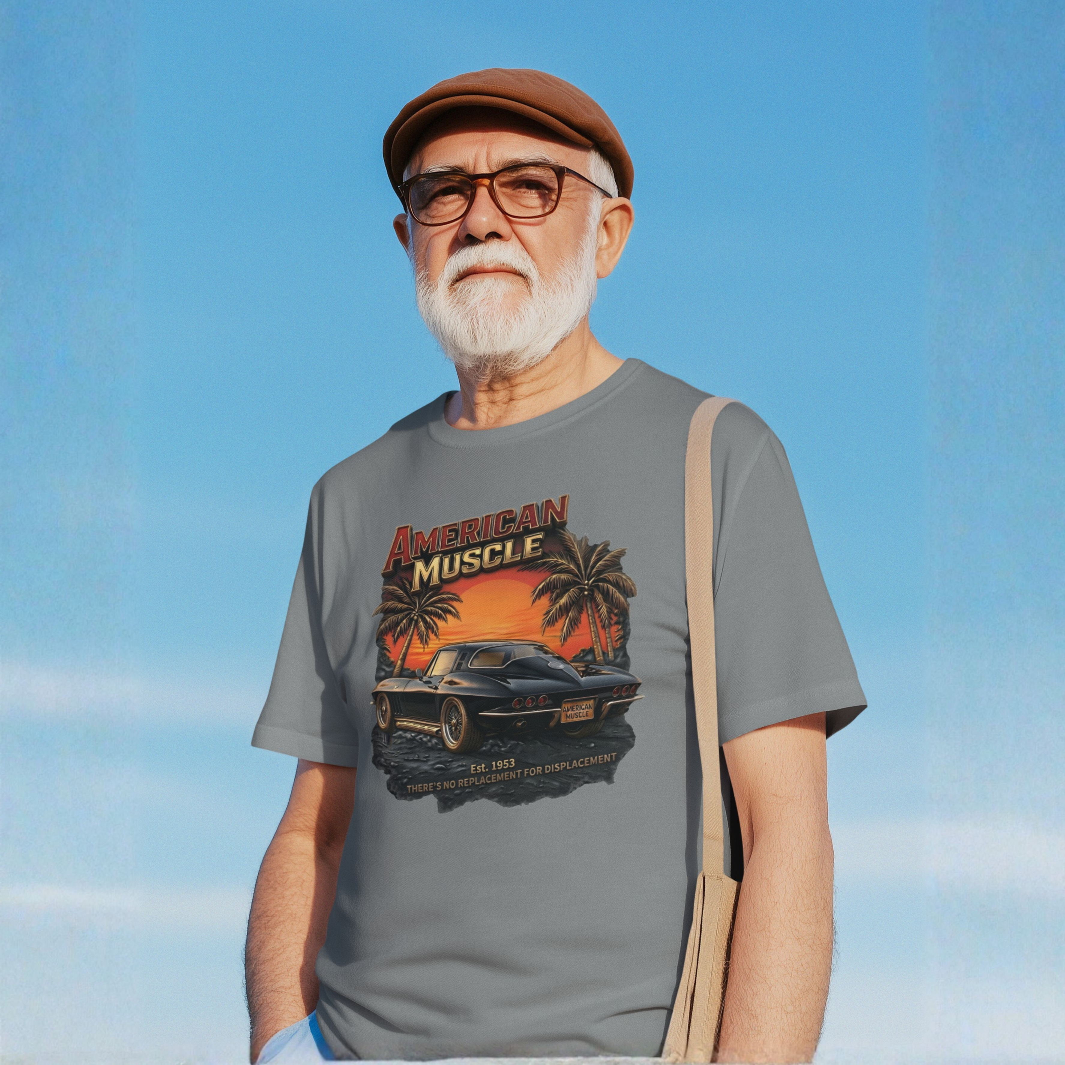American Muscle Sunset T-Shirt - Retro Sports Car Tee
