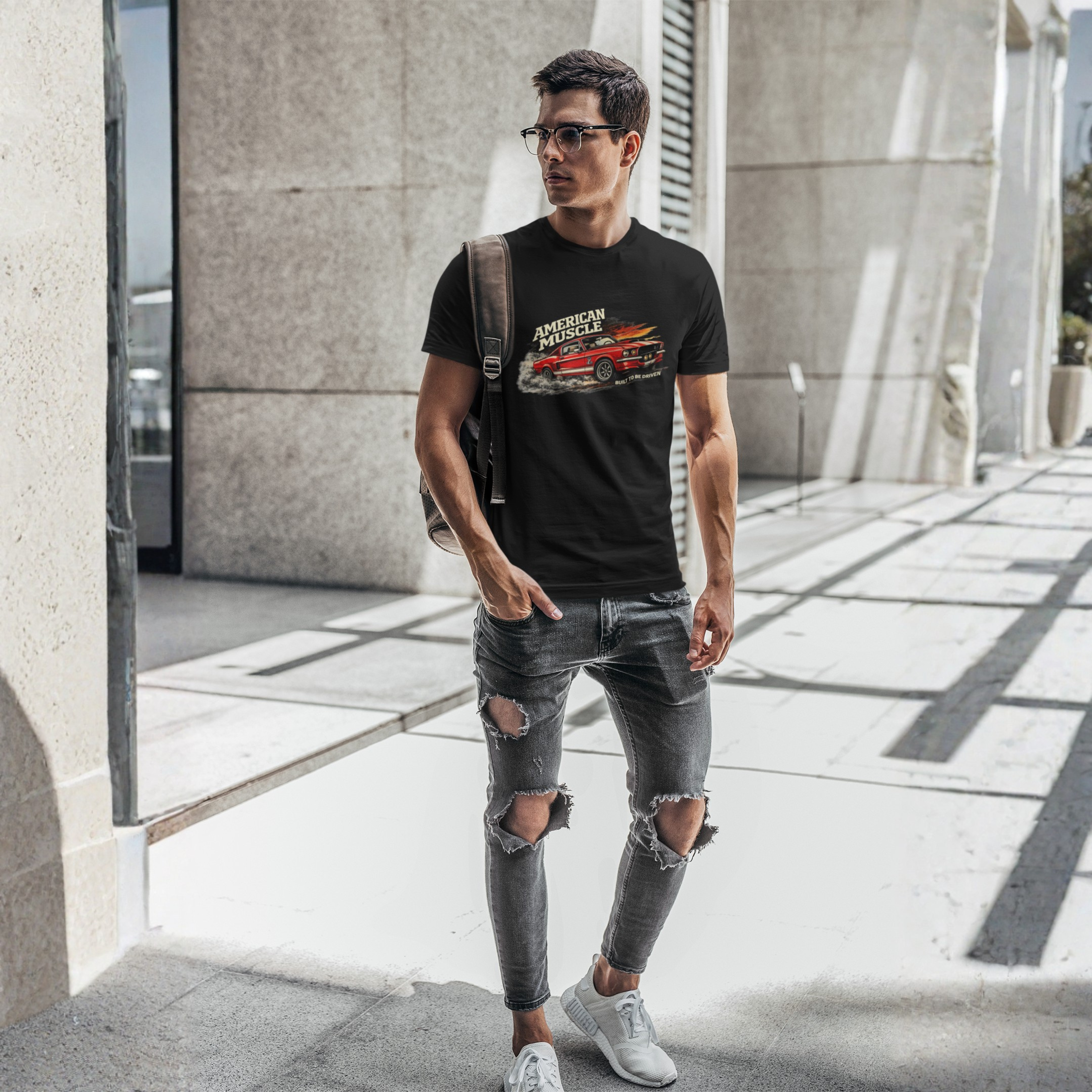 Classic Muscle Car T-Shirt - Built To Be Driven Graphic Tee