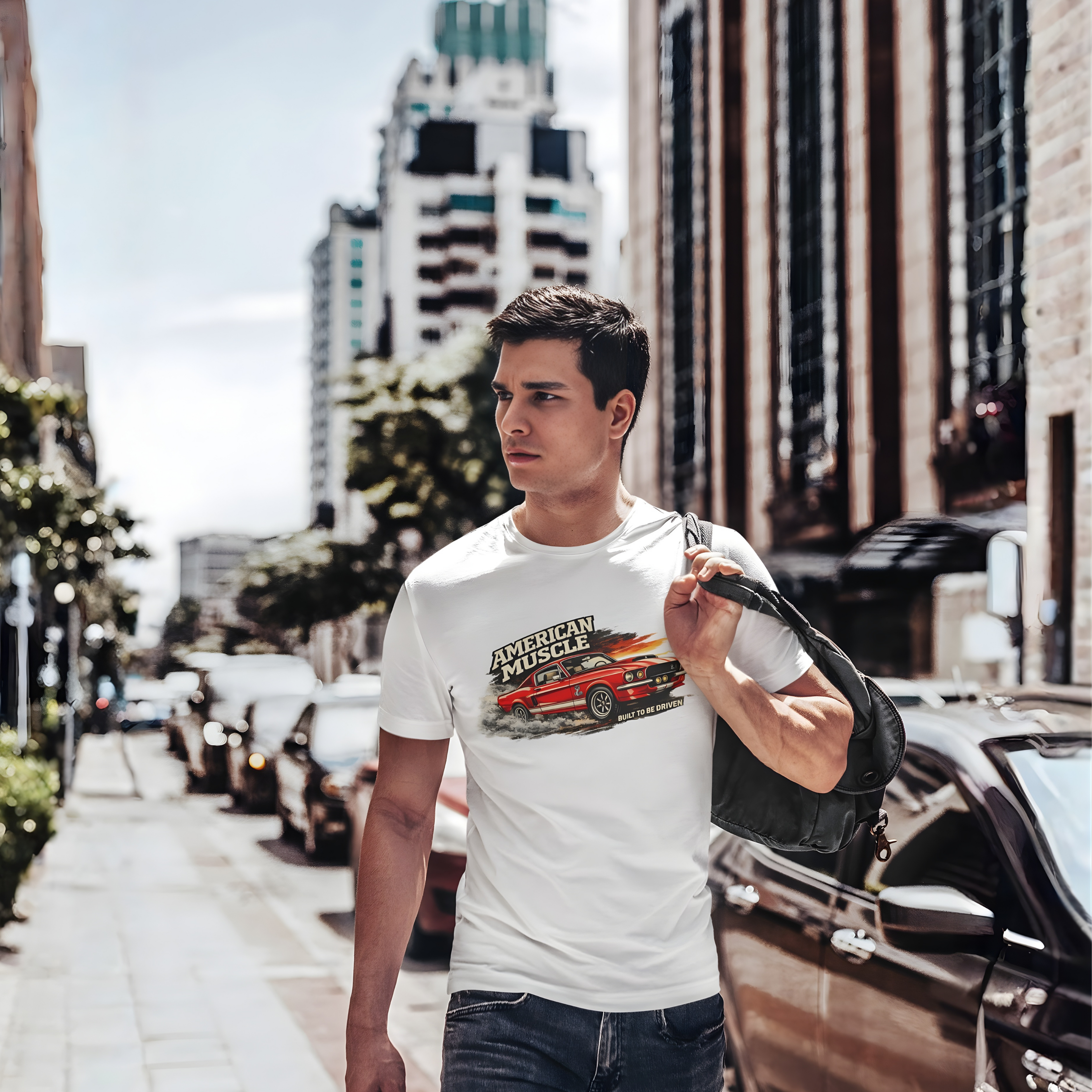 Classic Muscle Car T-Shirt - Built To Be Driven Graphic Tee