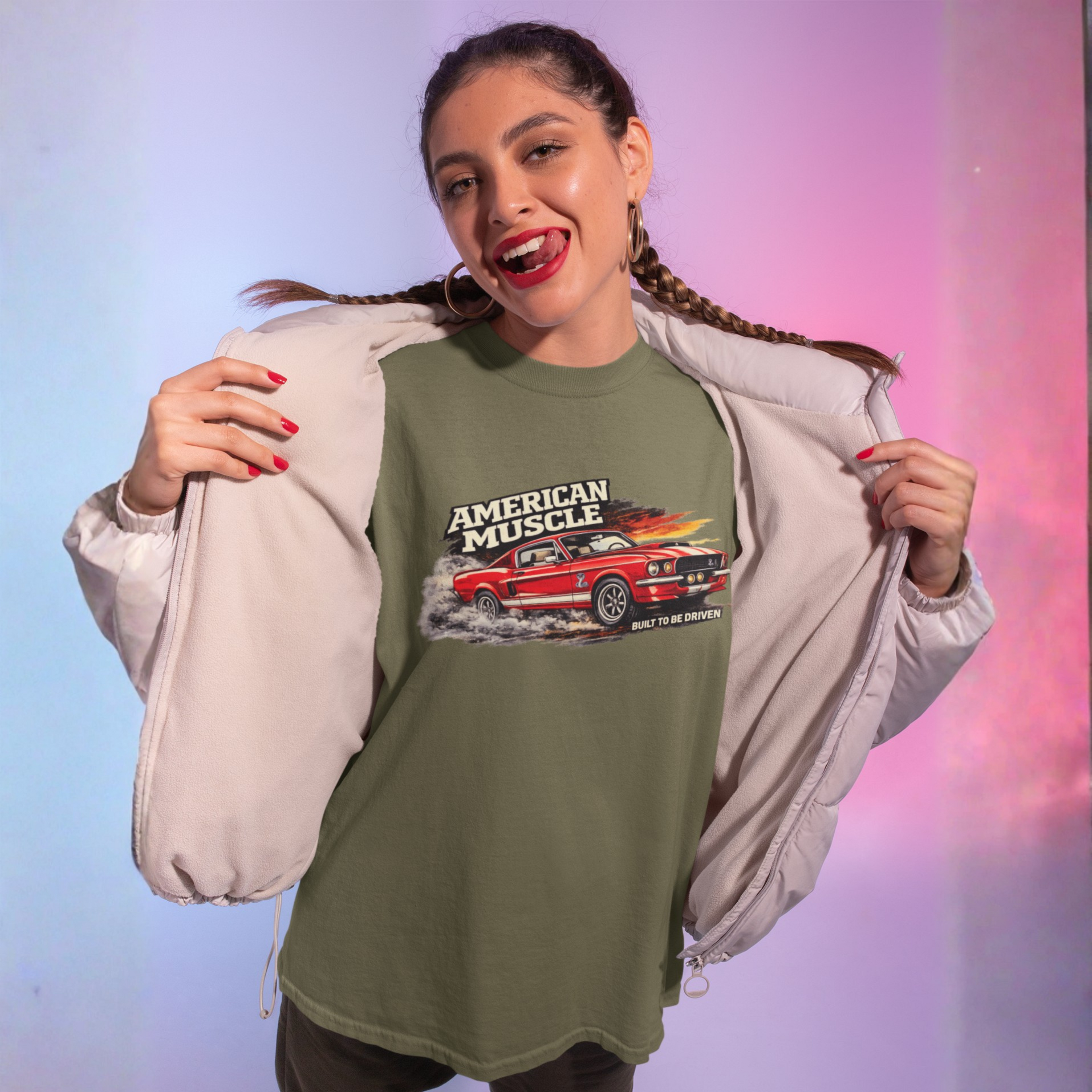 Classic Muscle Car T-Shirt - Built To Be Driven Graphic Tee