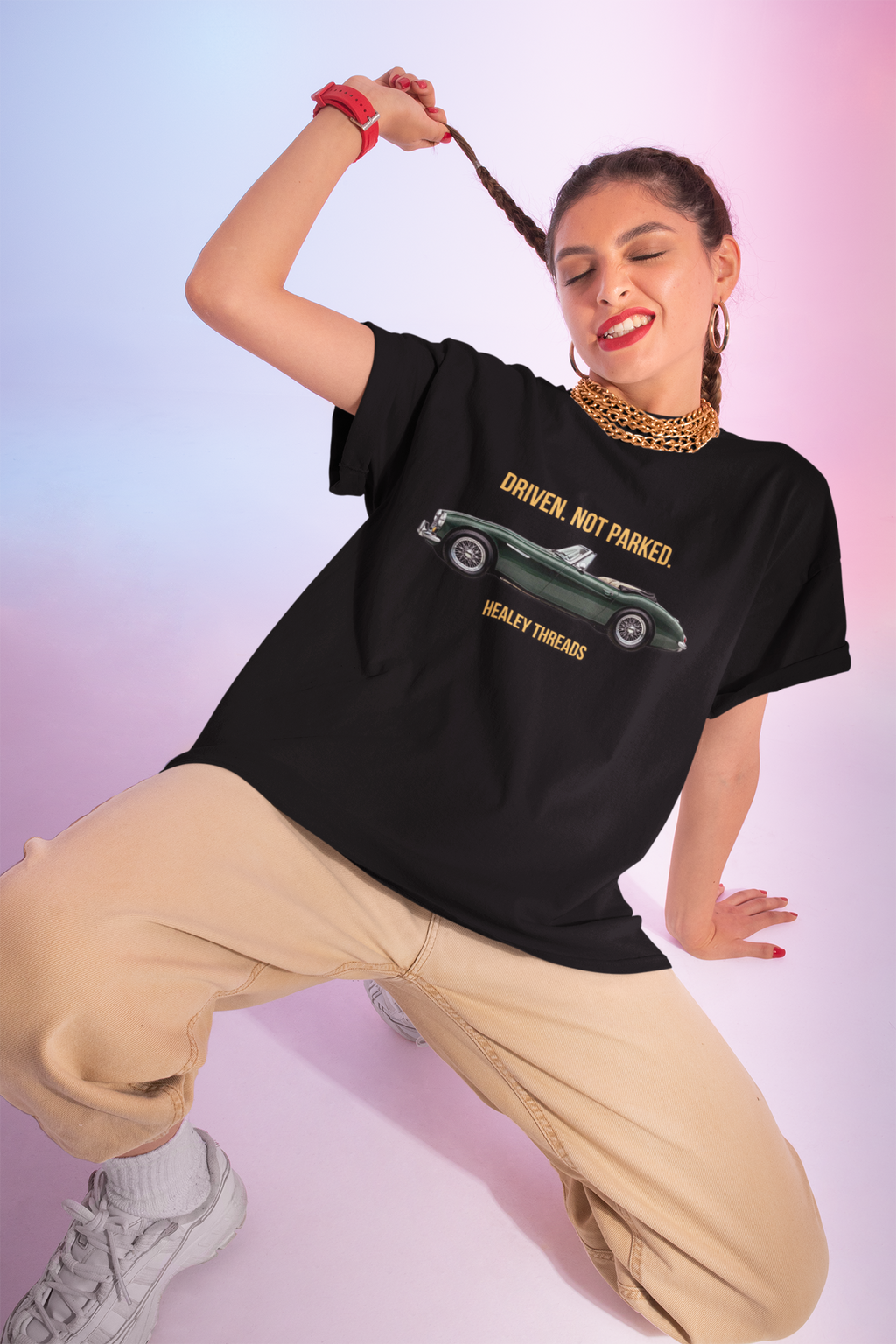 Classic Car Lover Gift Shirt - Driven Not Parked Healey Tee