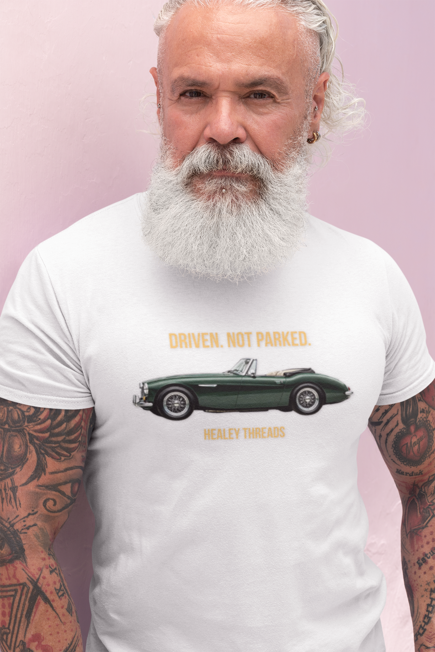Classic Car Lover Gift Shirt - Driven Not Parked Austin Healey Tee