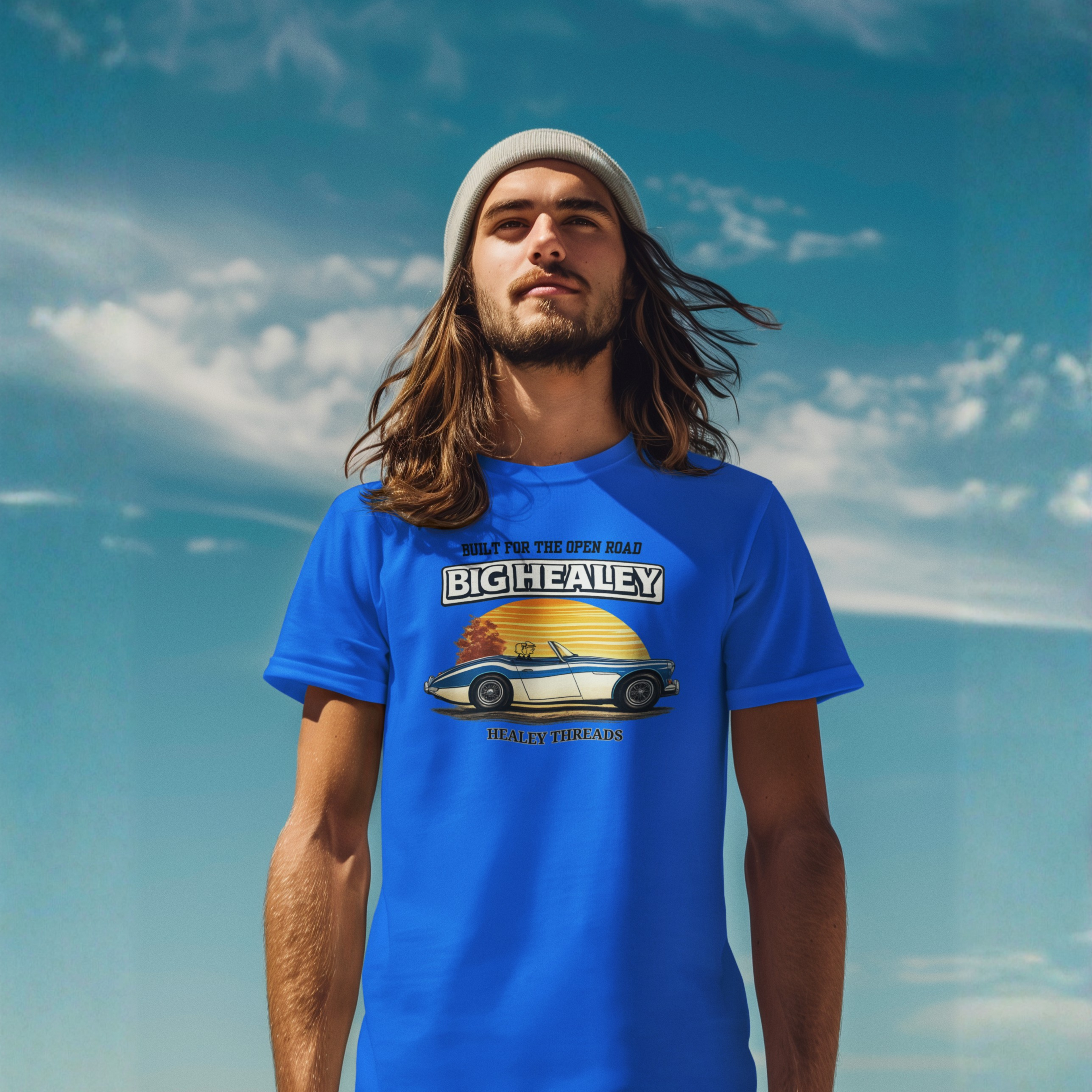 Big Healey T-Shirt — Retro Sunset Austin Healey Graphic Tee