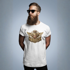 Crowned Lion Crest Tee | Vintage Roadster Gift Shirt