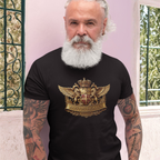Crowned Lion Crest Tee | Vintage Roadster Gift Shirt