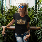 Crowned Lion Crest Tee | Vintage Roadster Gift Shirt