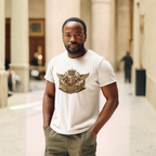 Crowned Lion Crest Tee | Vintage Roadster Gift Shirt