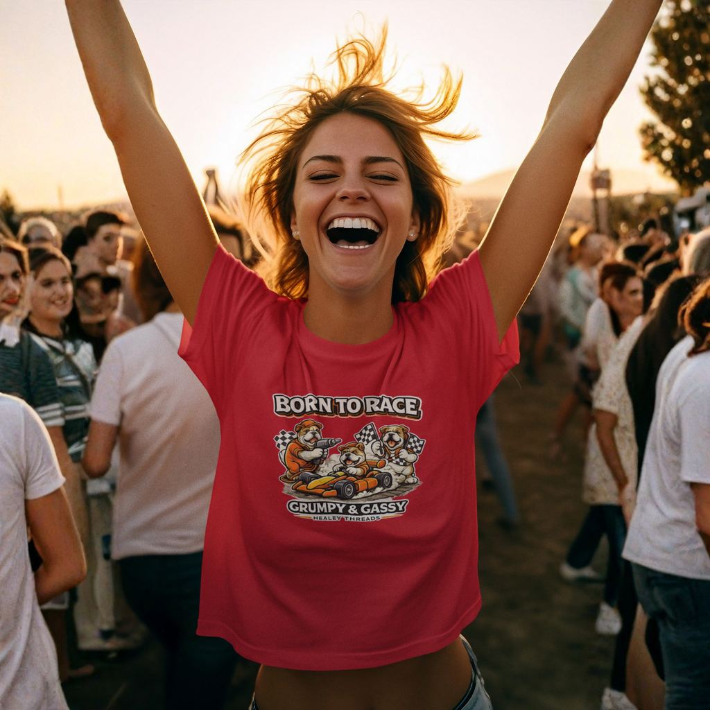 Funny Racing T-Shirt - Born to Race - Healey Threads Tee