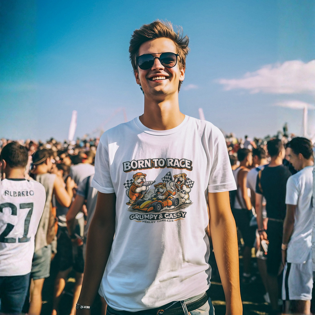 Funny Racing T-Shirt - Born to Race - Healey Threads Tee