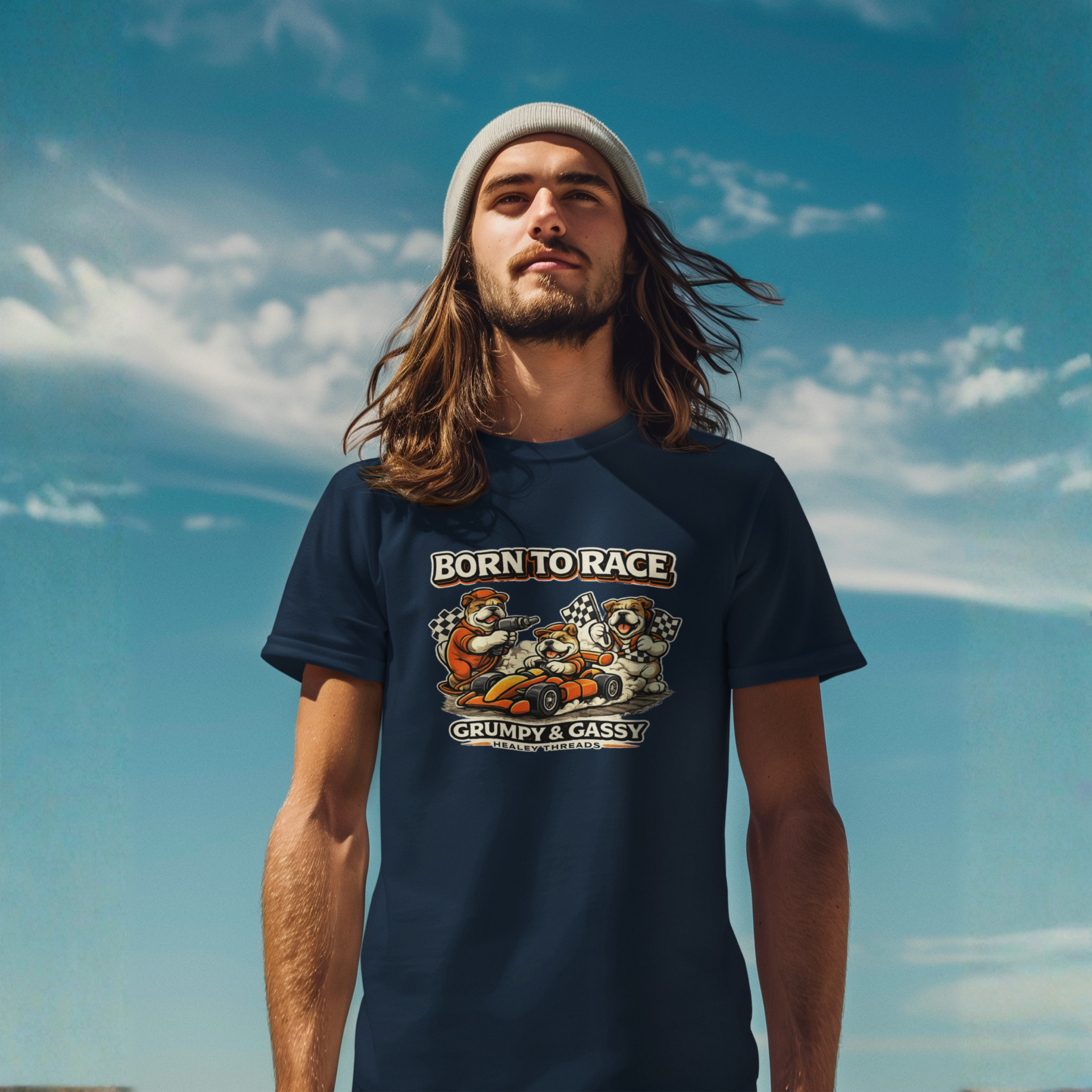 Funny Racing T-Shirt - Born to Race - Healey Threads Tee