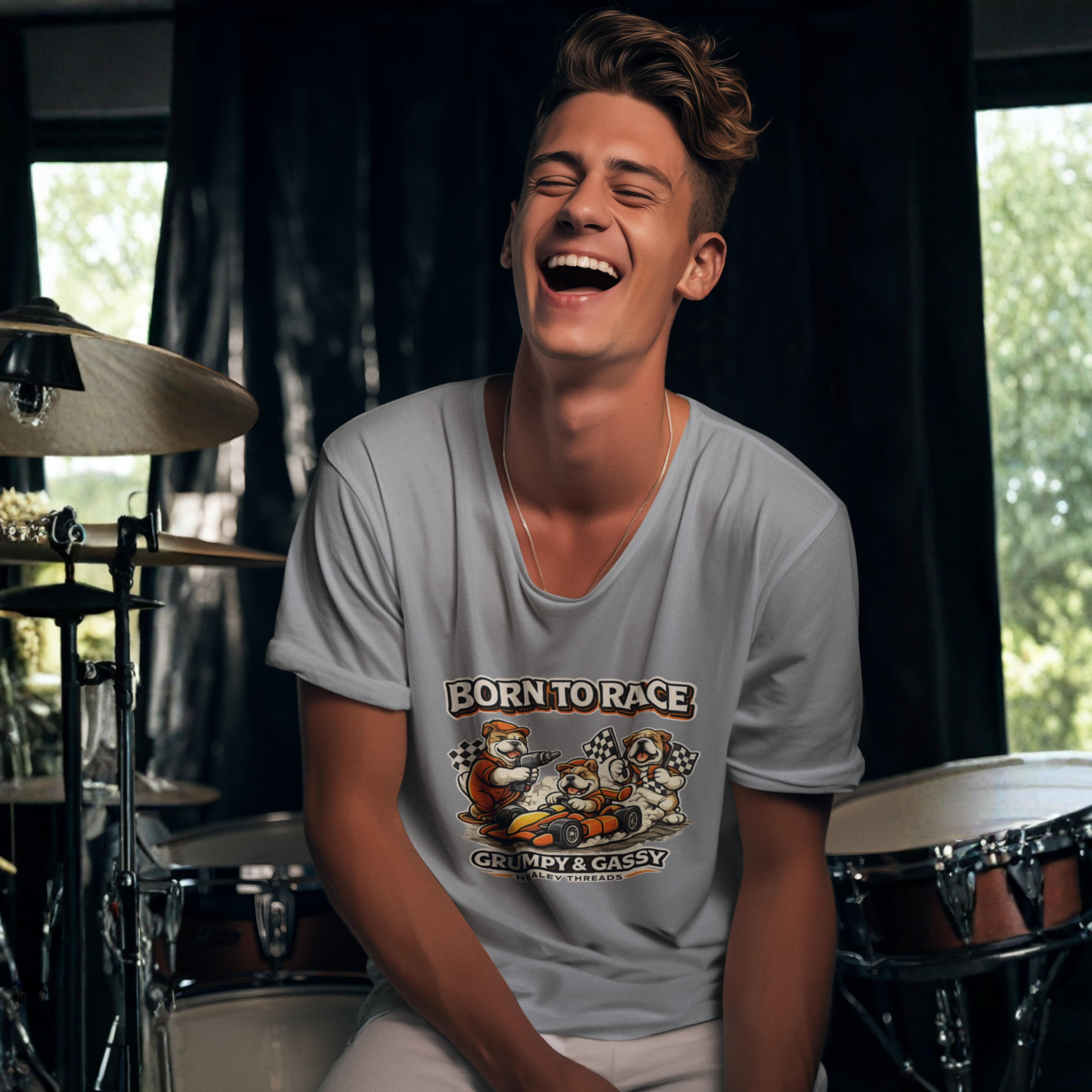 Funny Racing T-Shirt - Born to Race - Healey Threads Tee