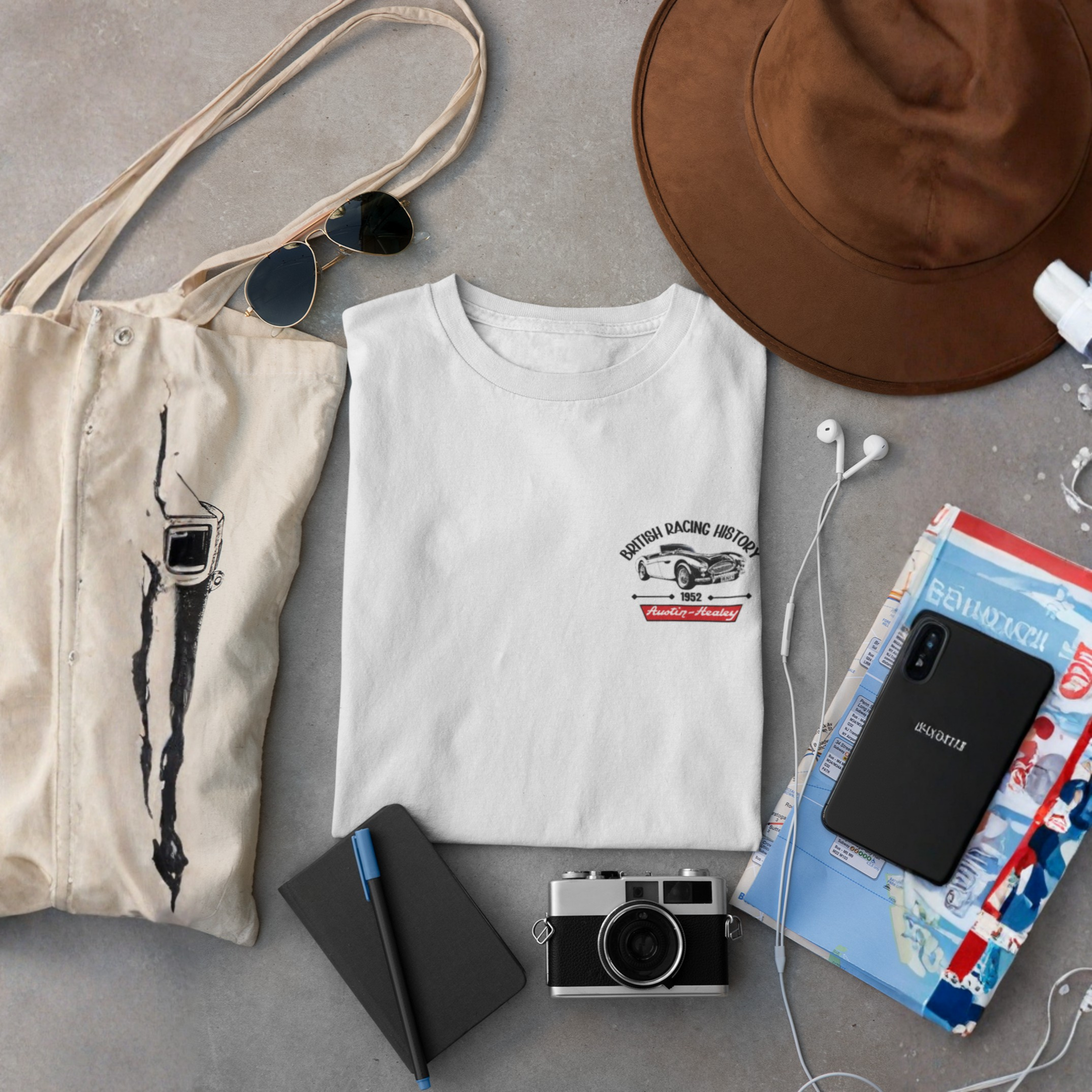 British Racing History Shirt - Classic Roadster Tee - Healey Threads