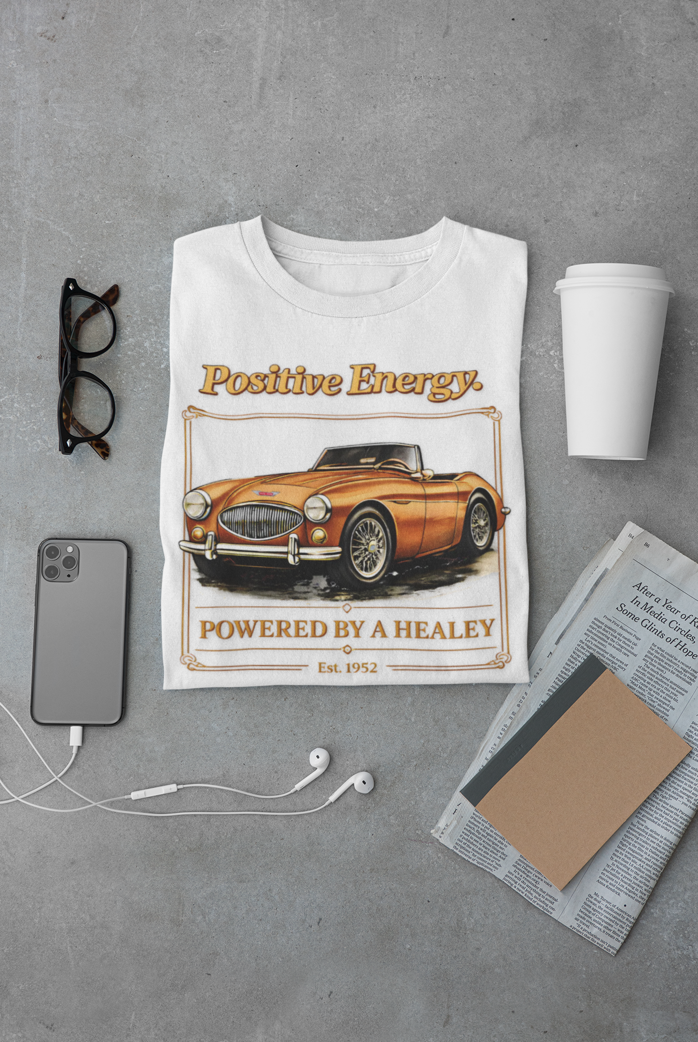 Positive Energy Roadster Tee | Vintage Sports Car Shirt