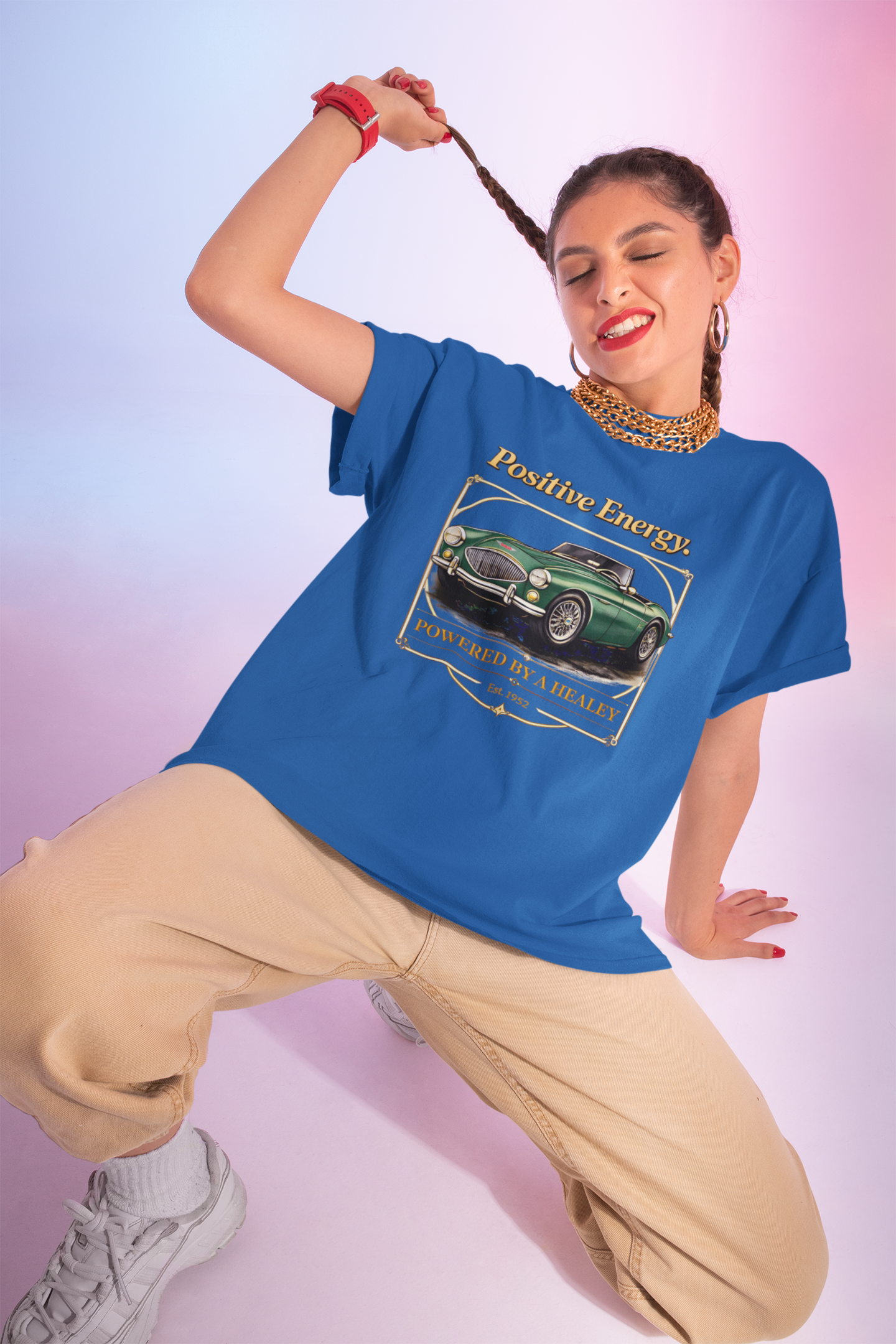 Positive Energy Classic Roadster Tee | Vintage Car Gift