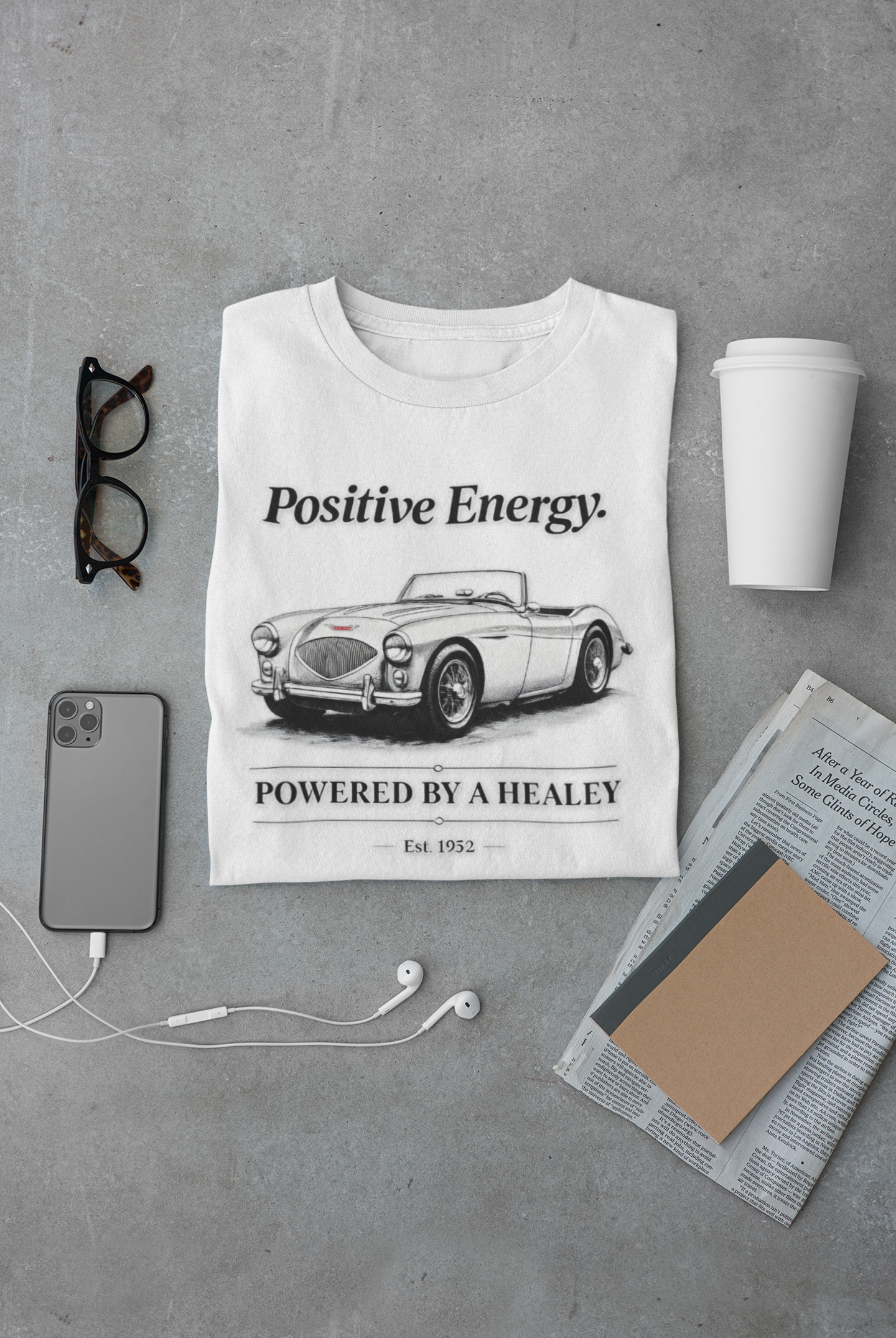 Positive Energy Vintage Roadster Tee | Classic Car T-Shirt
