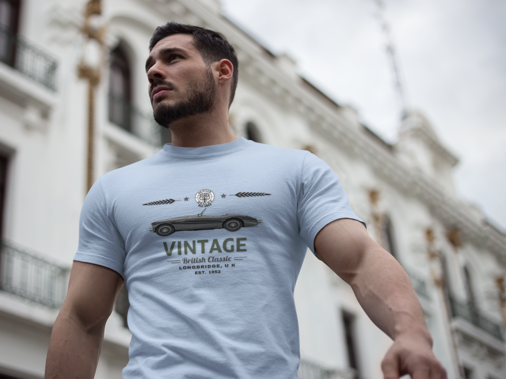 Vintage British Roadster T-shirt | Classic Car Badge Gift Tee