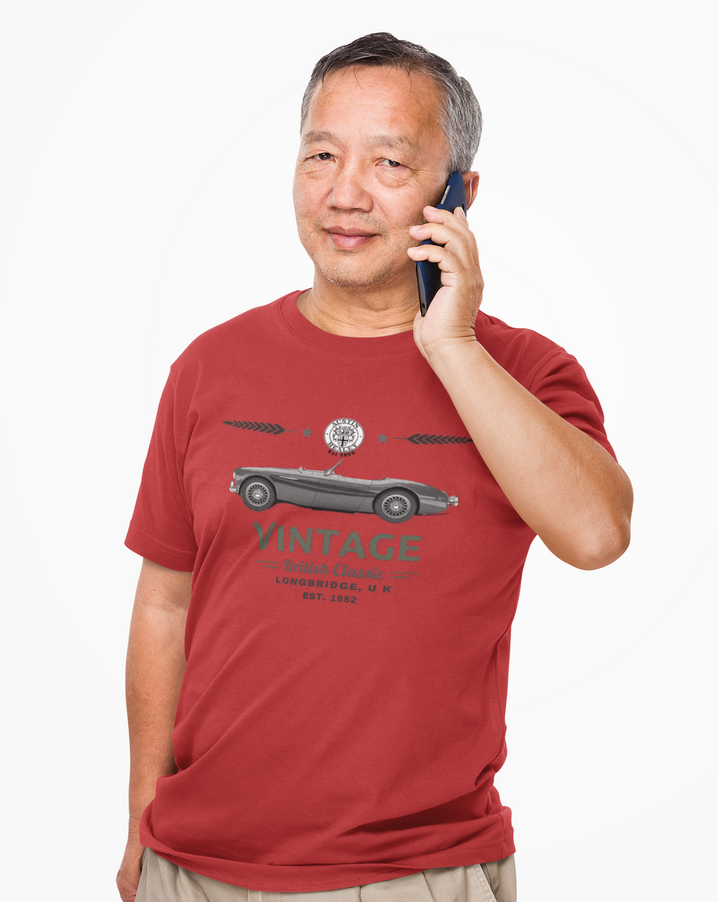Vintage British Roadster T-shirt | Classic Car Badge Gift Tee