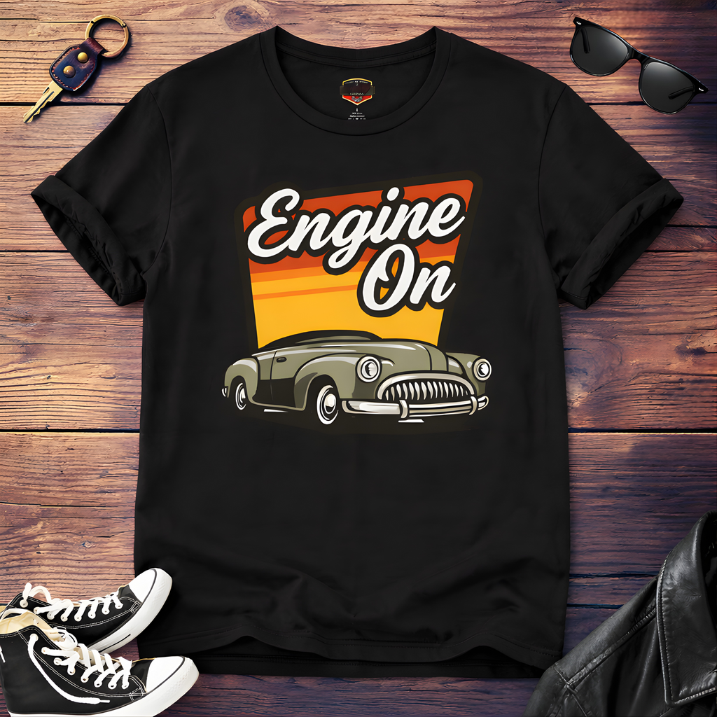 Retro Classic Car Tee | Engine On Vintage Gift Shirt