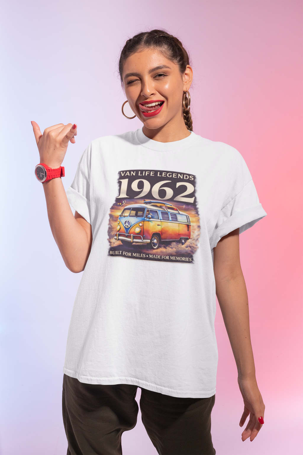 Vintage VW Camper Van T-Shirt - Van Life Legends 1962 Tee