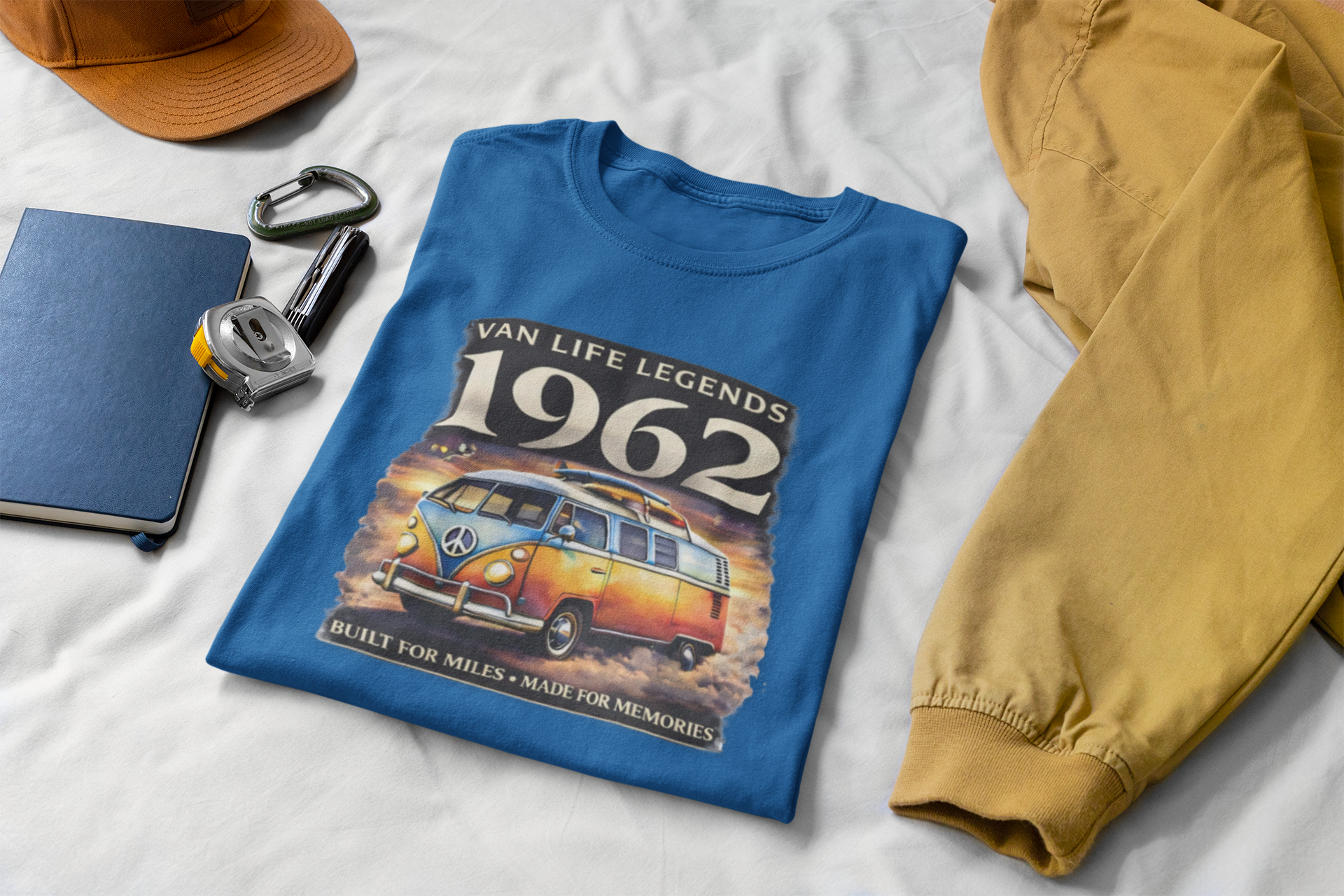 Vintage VW Camper Van T-Shirt - Van Life Legends 1962 Tee