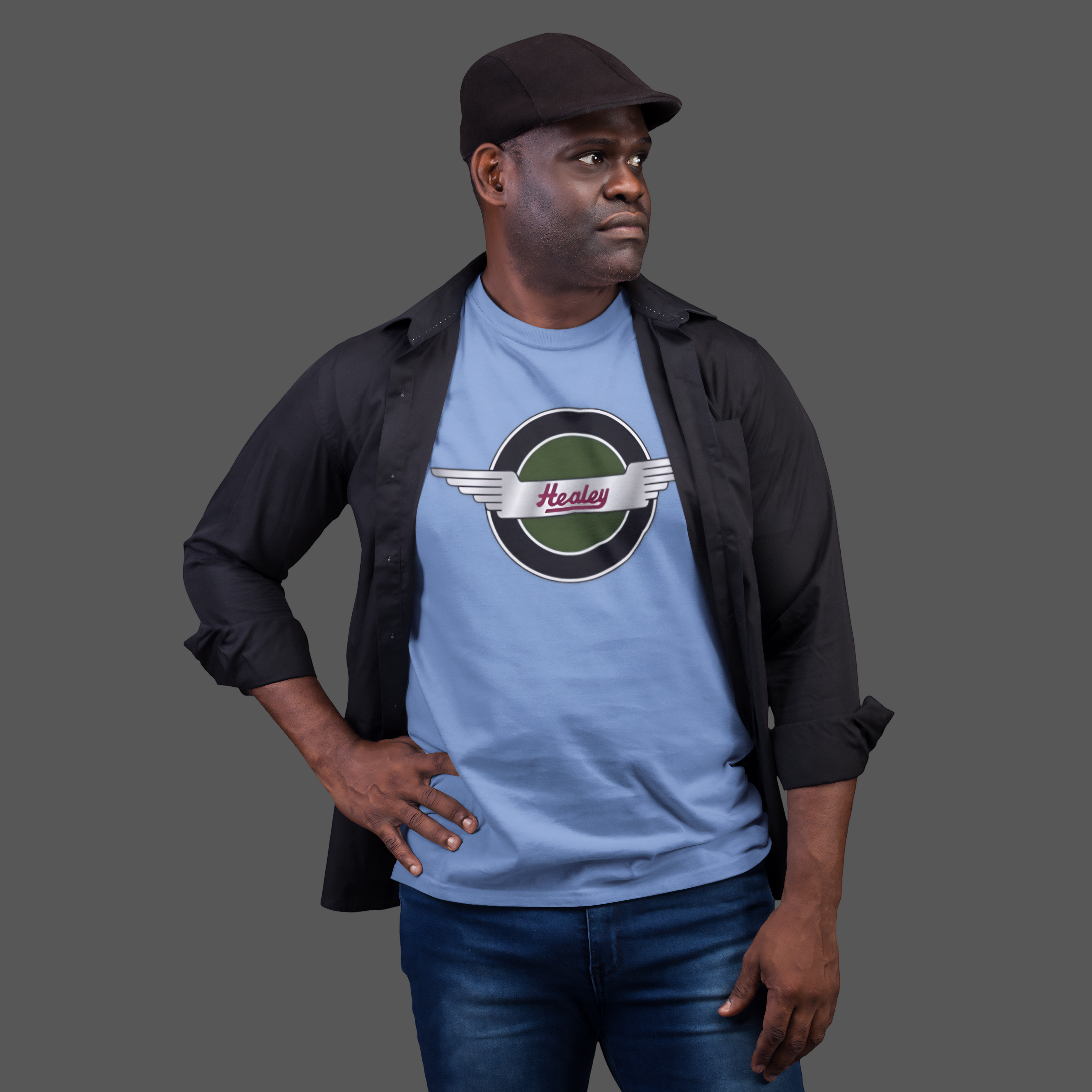 Vintage Healey Badge Tee | Classic Car Enthusiast Gift