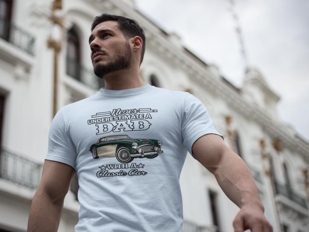 Classic Car Dad T-Shirt - Never Underestimate a Dad Tee